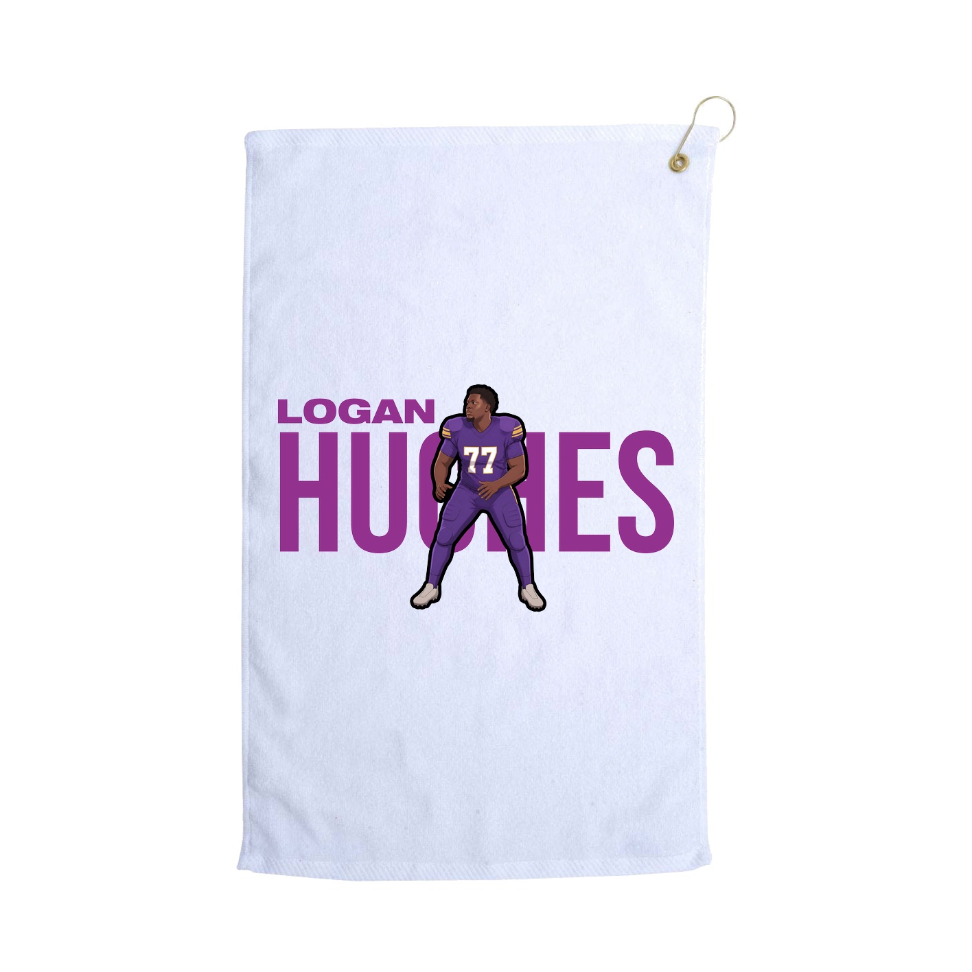 Golf Towel — Player Name in White