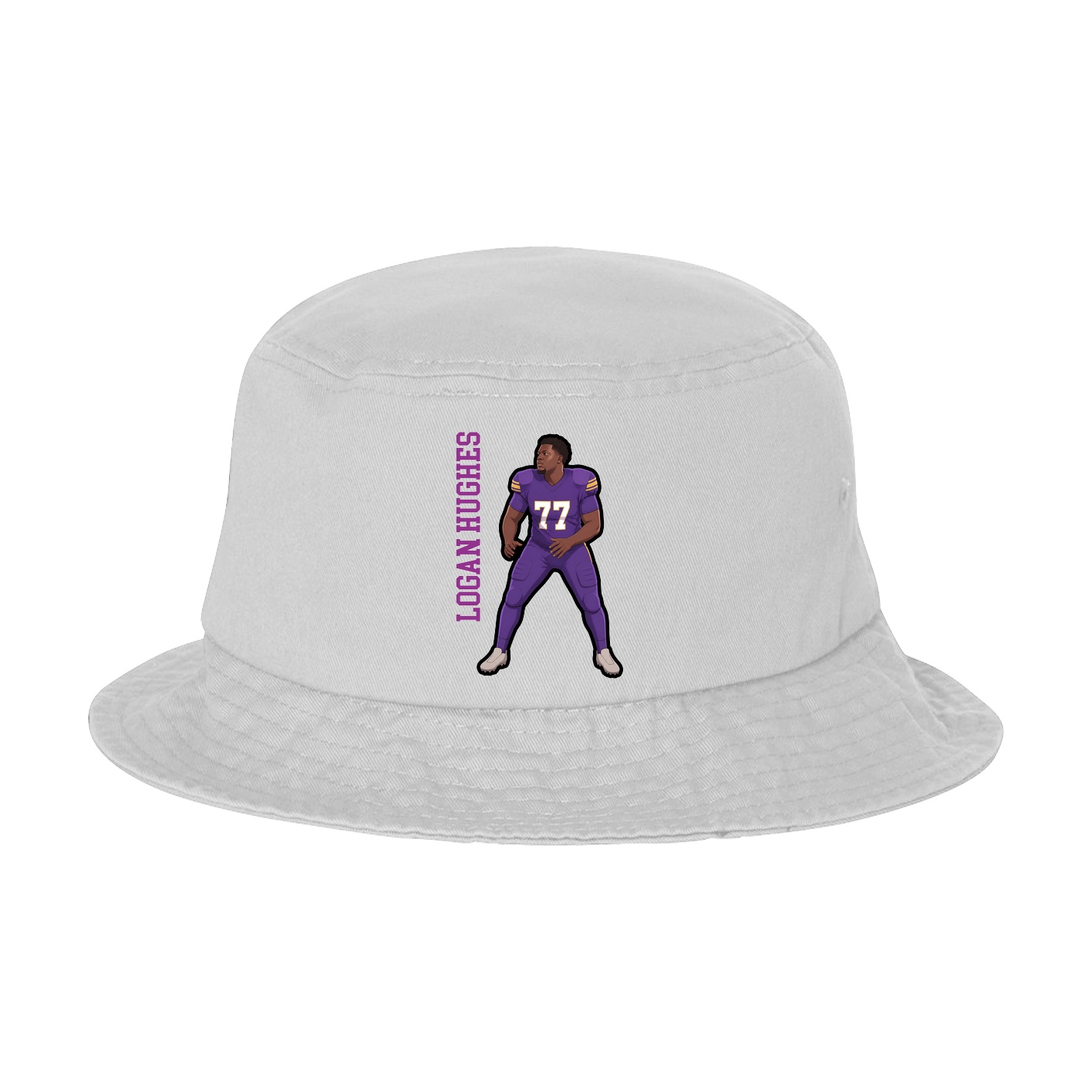 Bucket Cap — Name Vertical in White