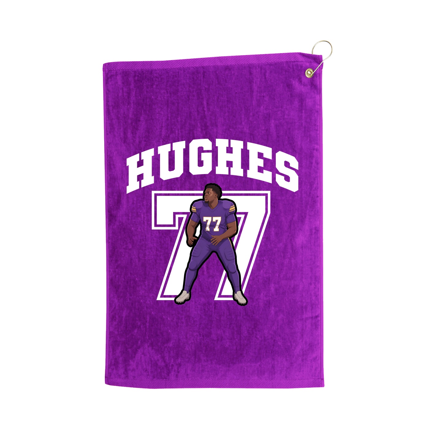Golf Towel — Number in Purple