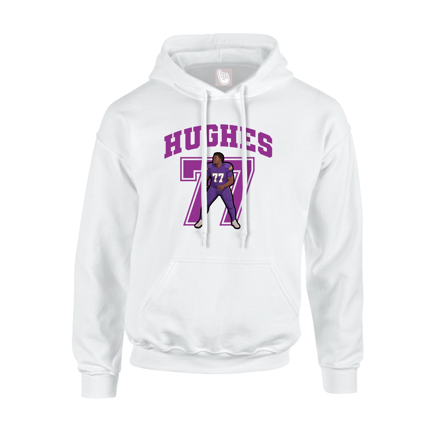 Hoodie — Number in White