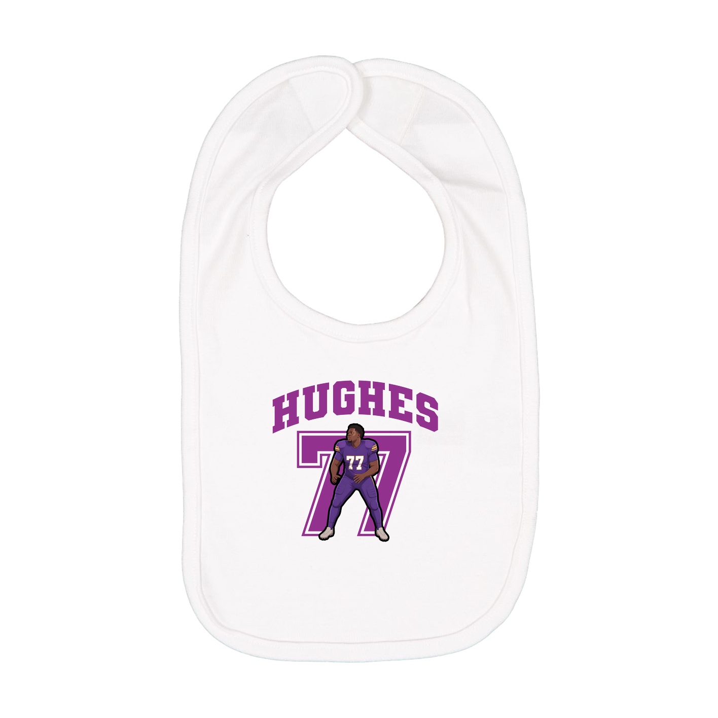 Infant Bib — Number in White
