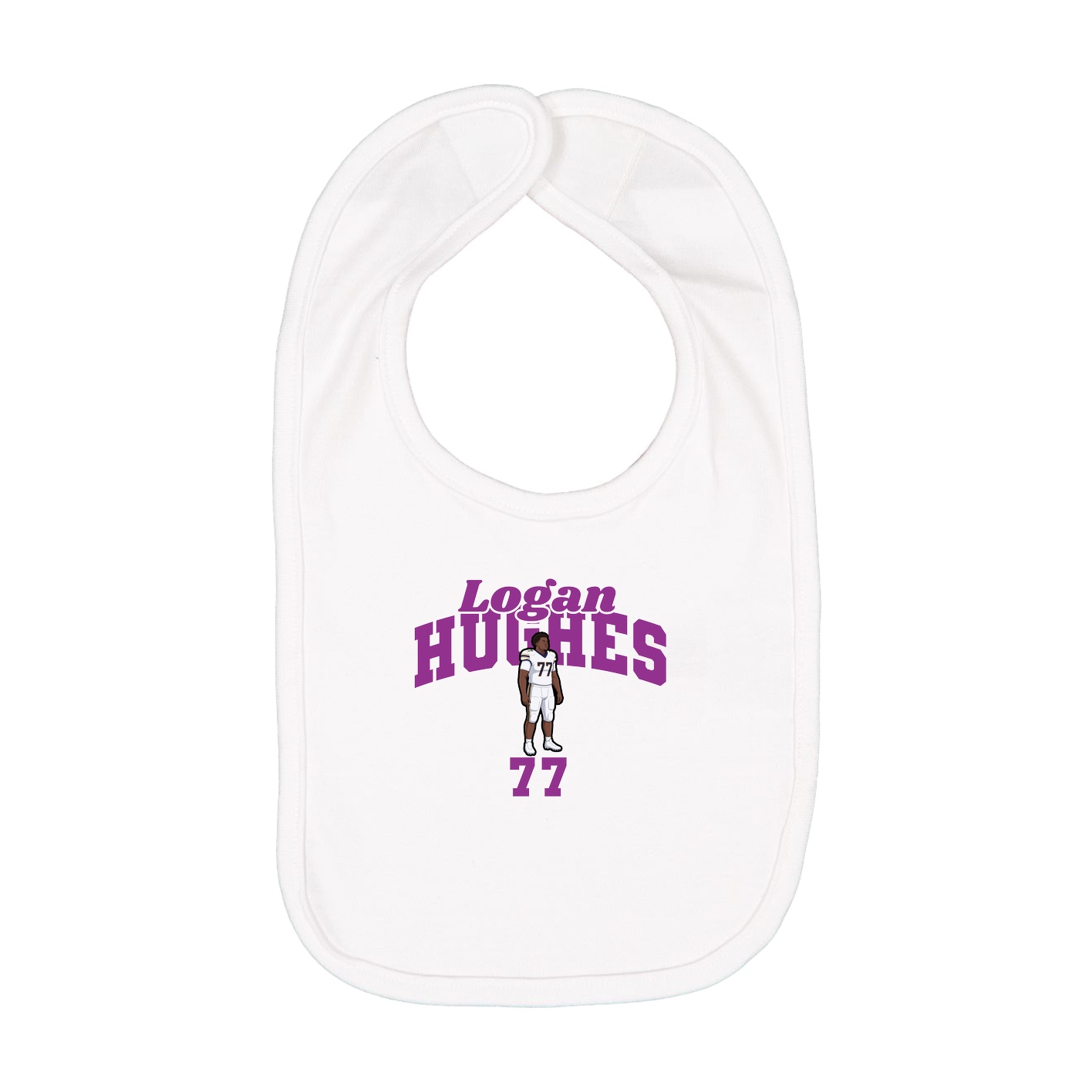 Infant Bib — Signature Arch in White