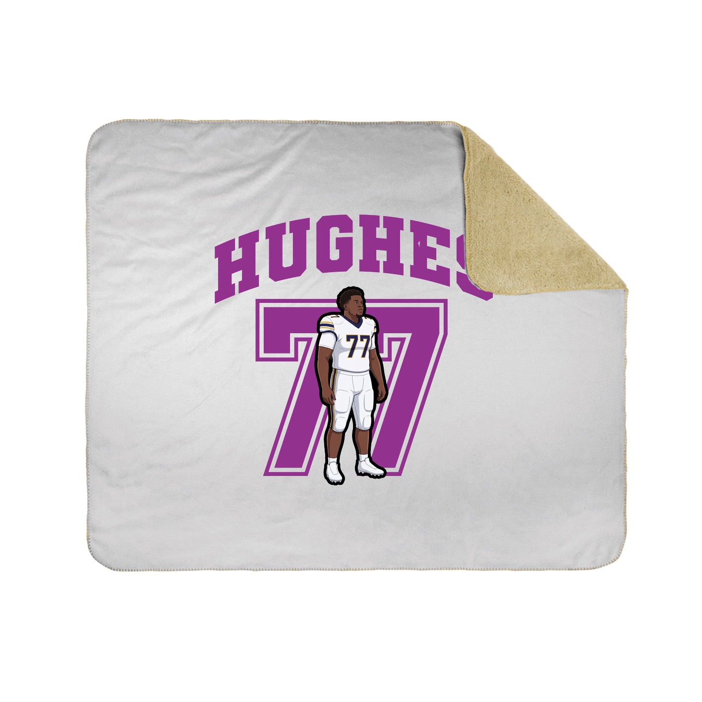 Throw Blanket — Number in White