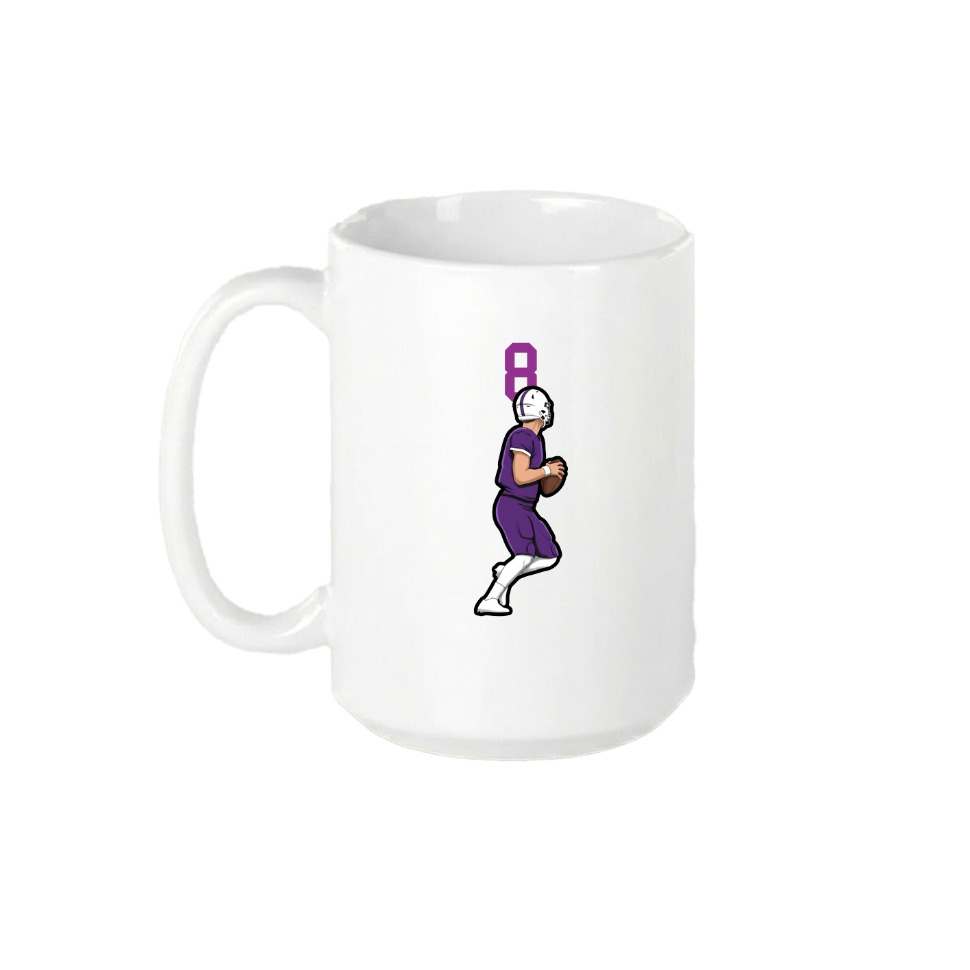 15oz Coffee Mug — Number Top in White