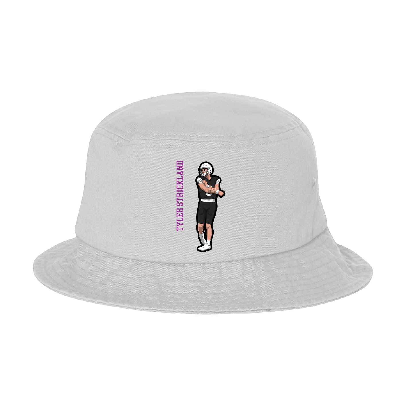 Bucket Cap — Name Vertical in White