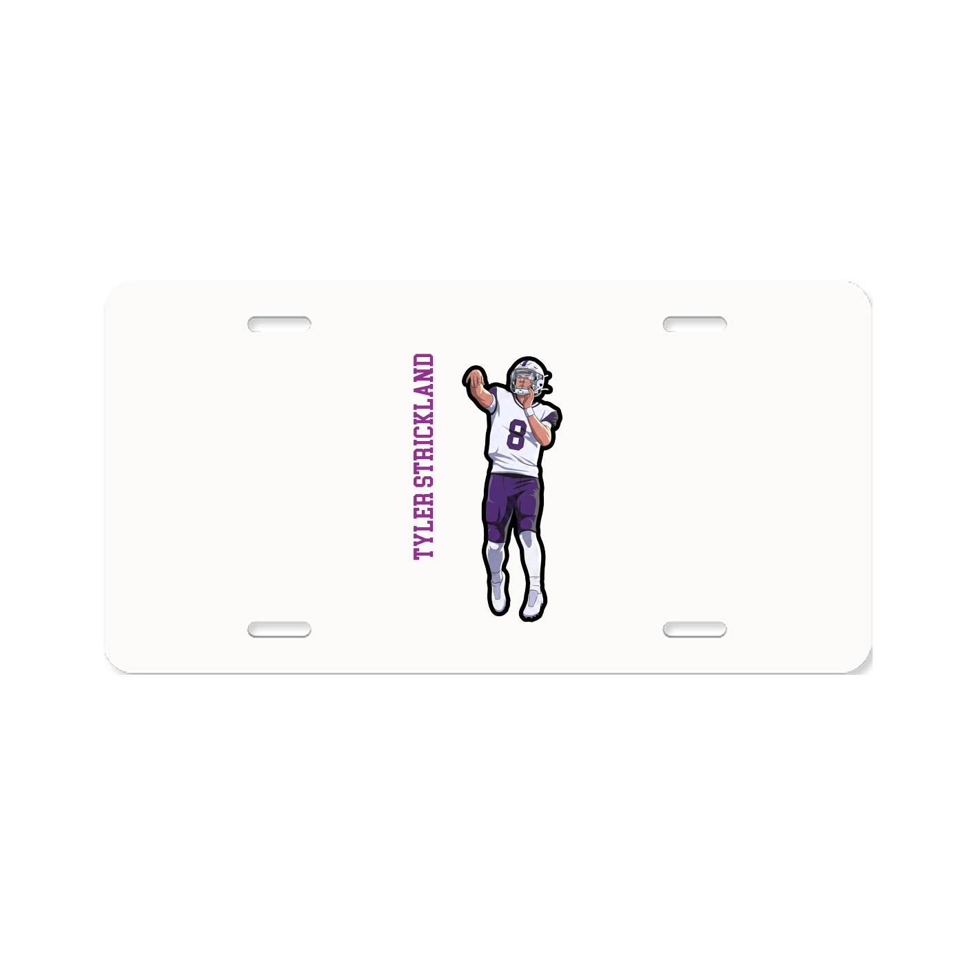 License Plate — Name Vertical in Classic