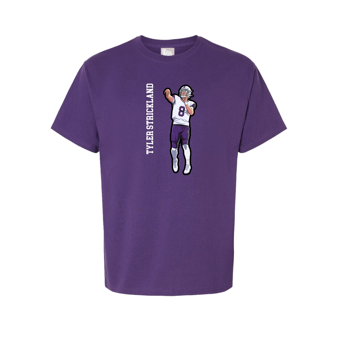 Tee — Name Vertical in Purple