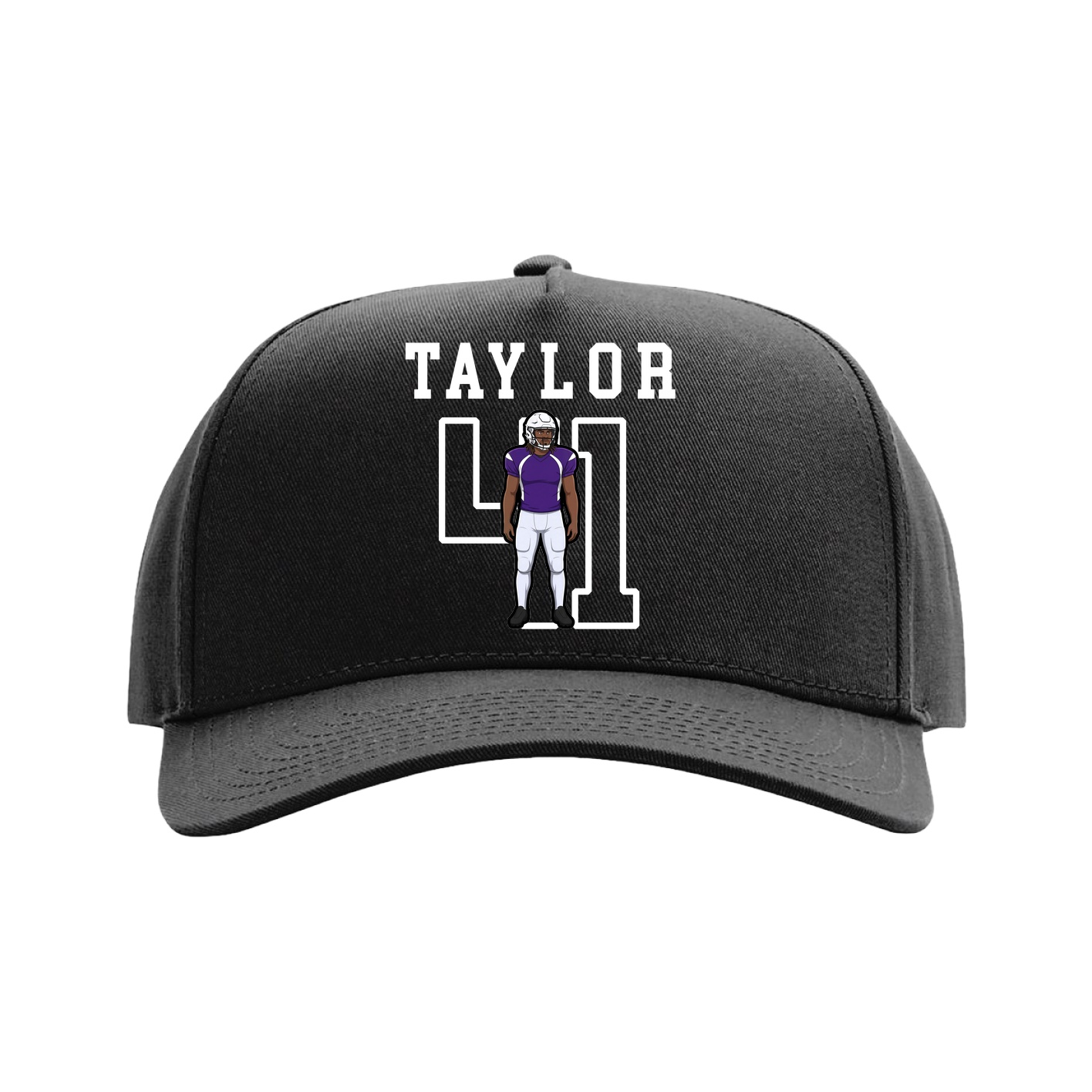 Full Fabric Five-Panel Champ Cap — Shirsey in Black