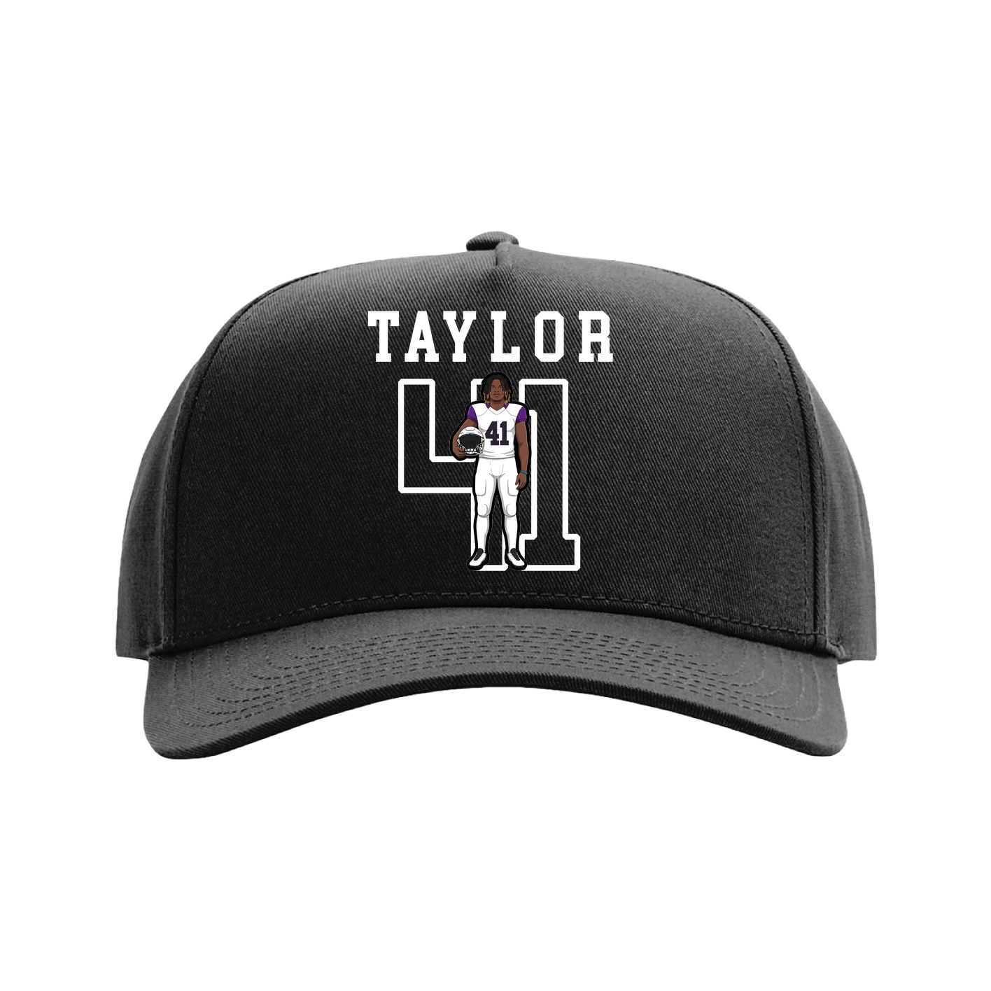 Full Fabric Five-Panel Champ Cap — Shirsey in Black