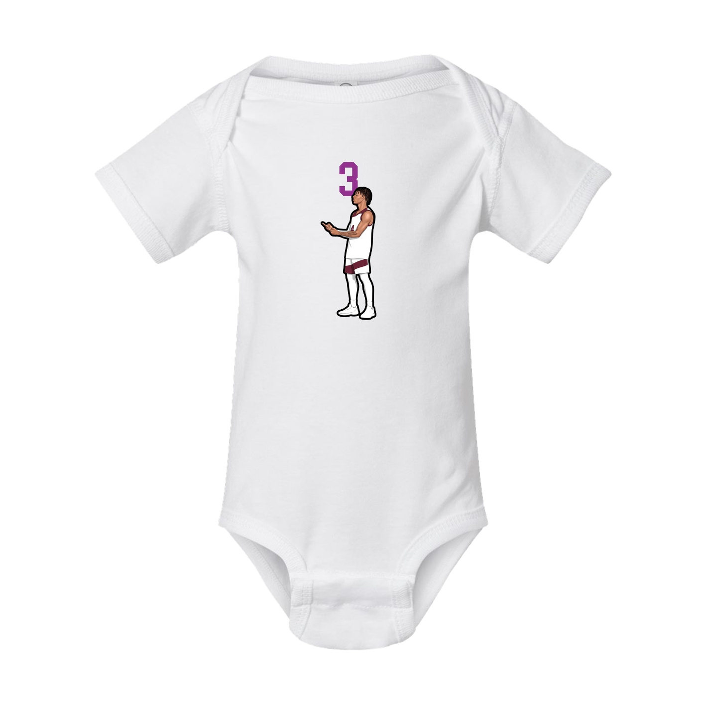 Baby Onesie — Number Top in White