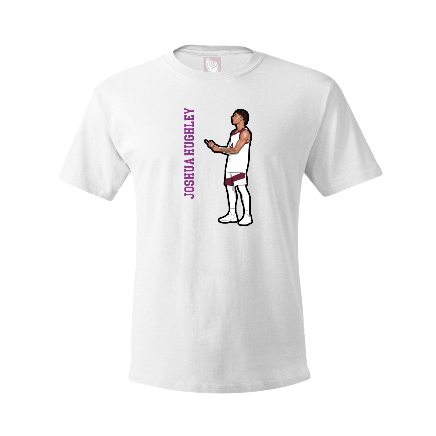 Youth Tee — Name Vertical in White