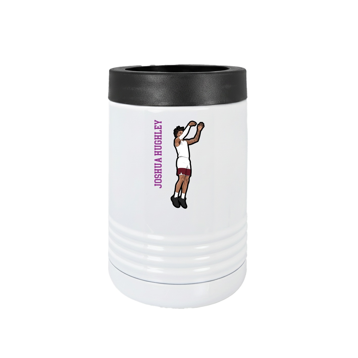 Beverage Holder — Name Vertical in White