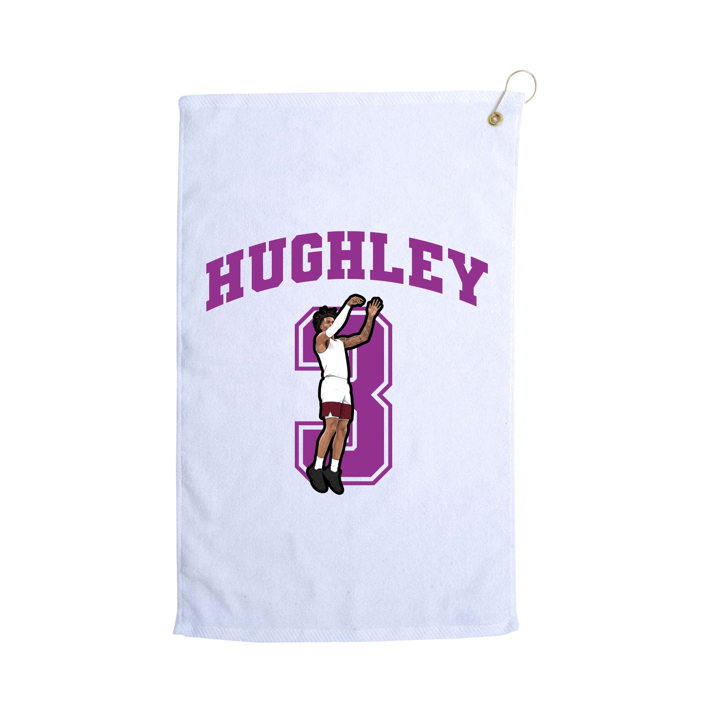 Golf Towel — Number in White