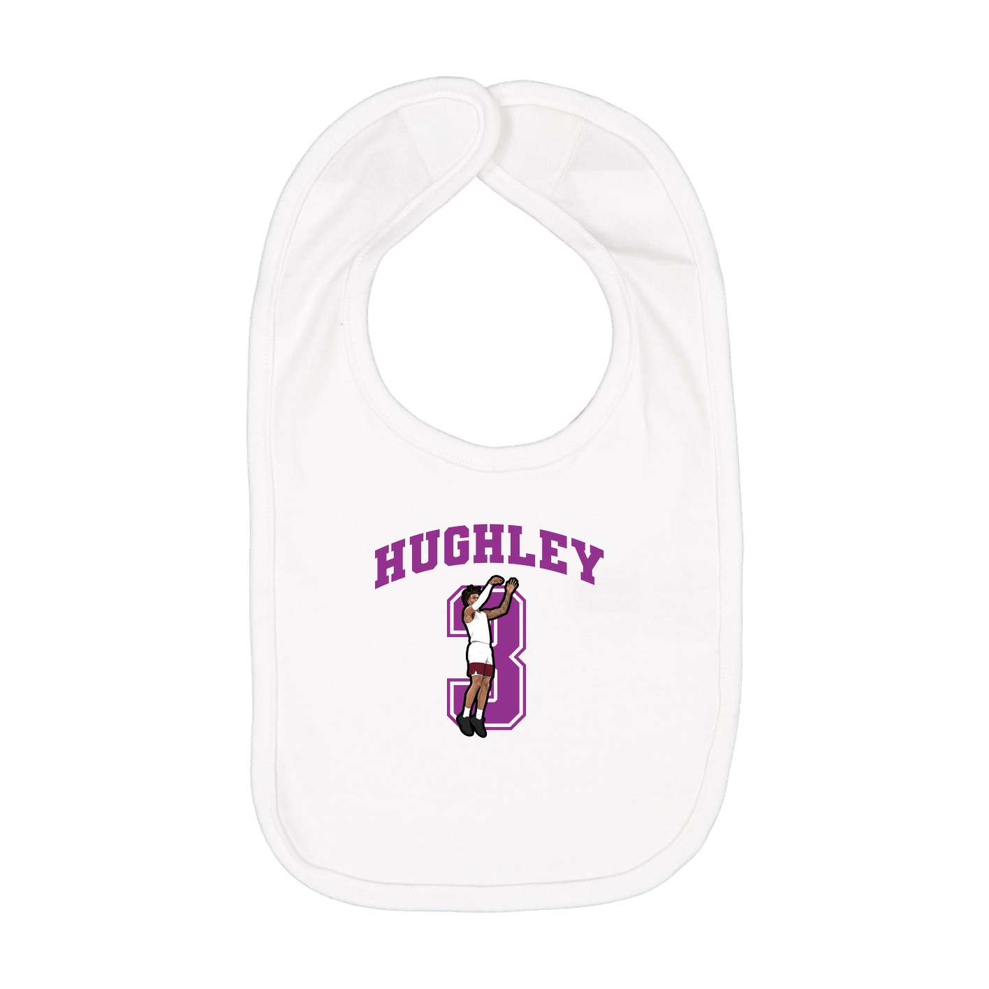 Infant Bib — Number in White
