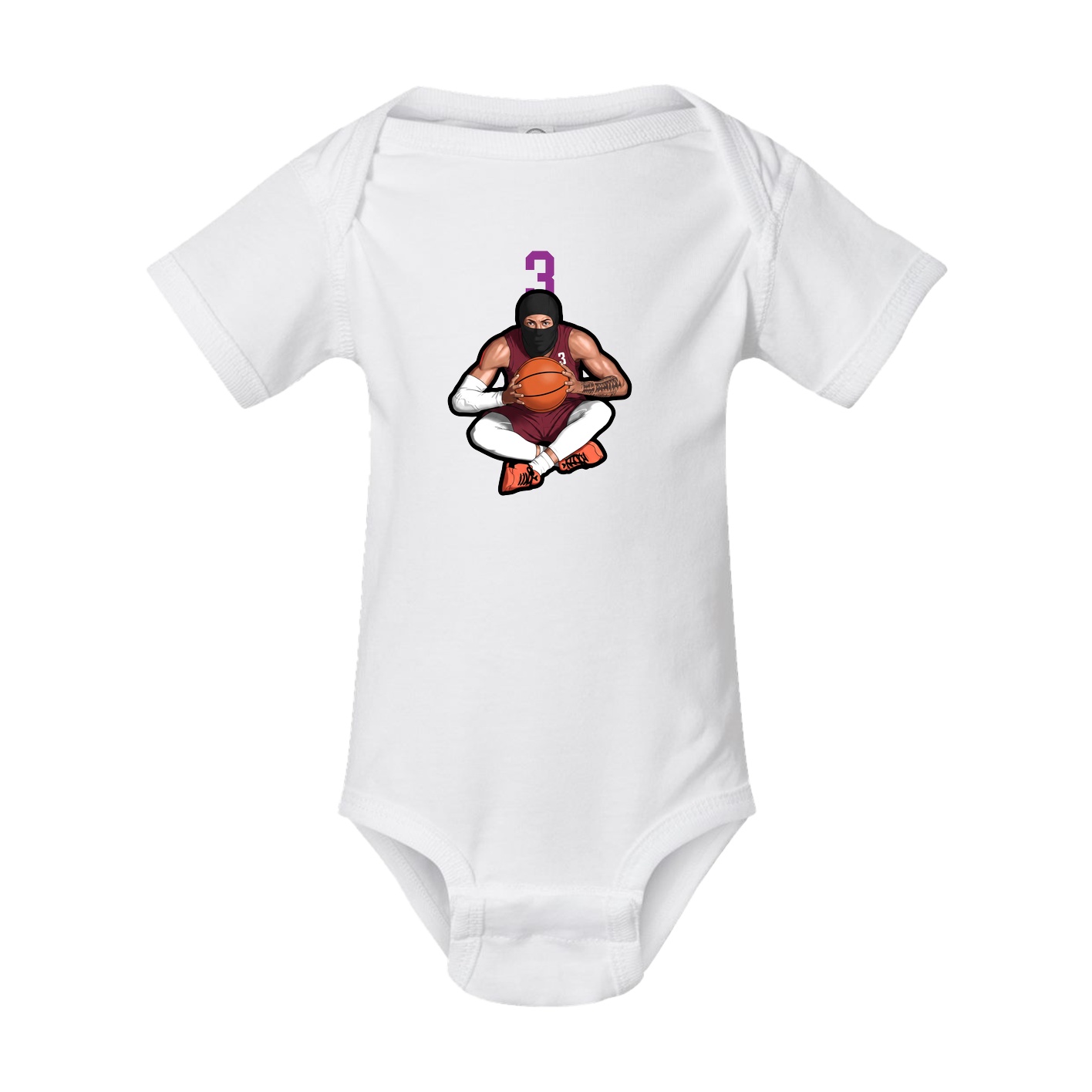 Baby Onesie — Number Top in White