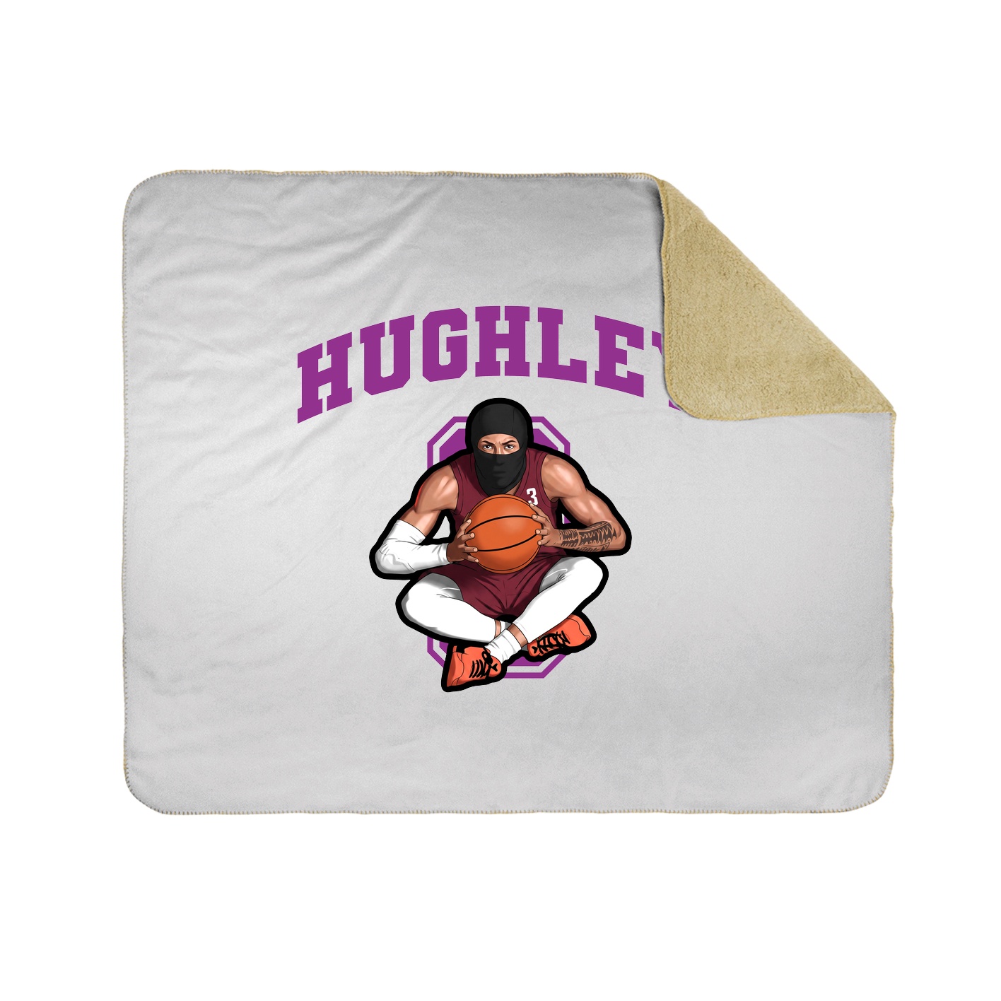 Throw Blanket — Number in White