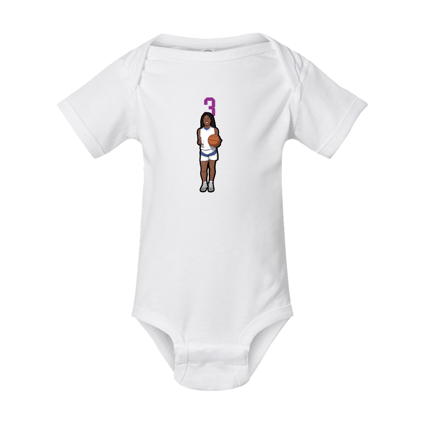 Baby Onesie — Number Top in White