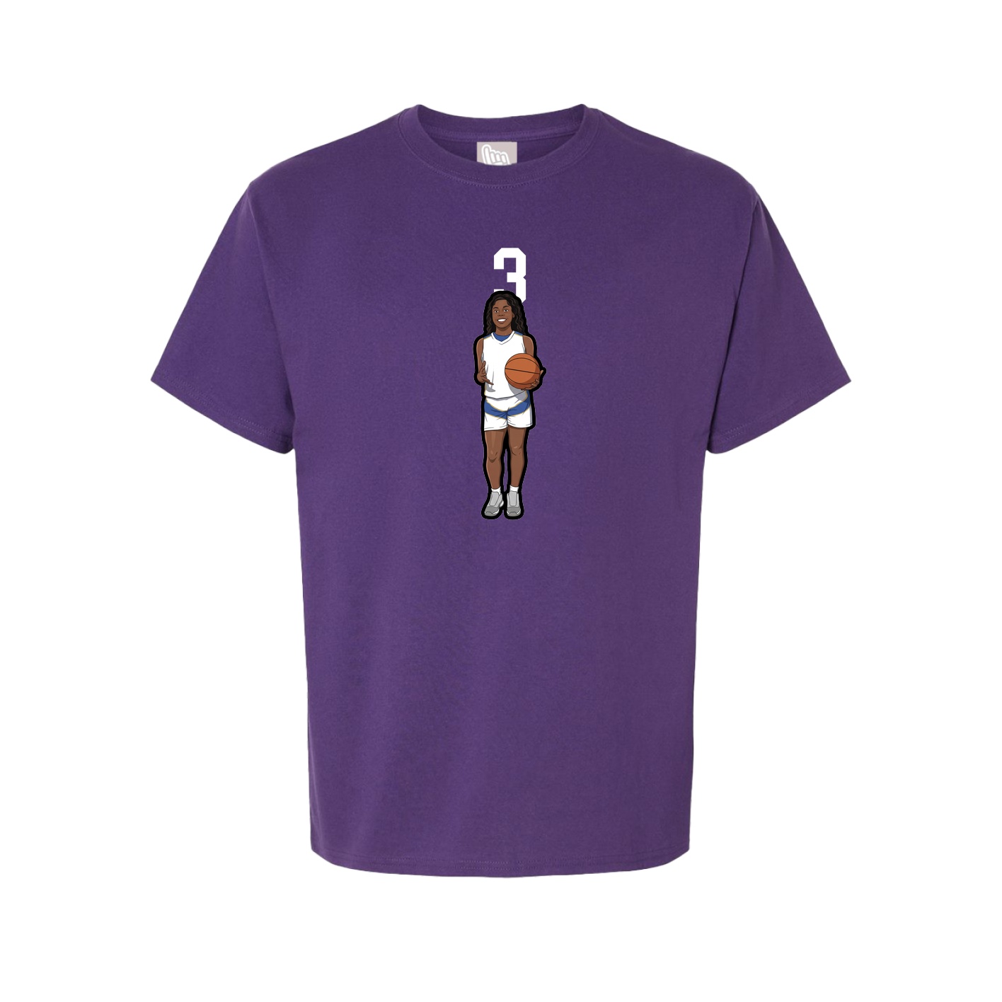 Youth Tee — Number Top in Purple