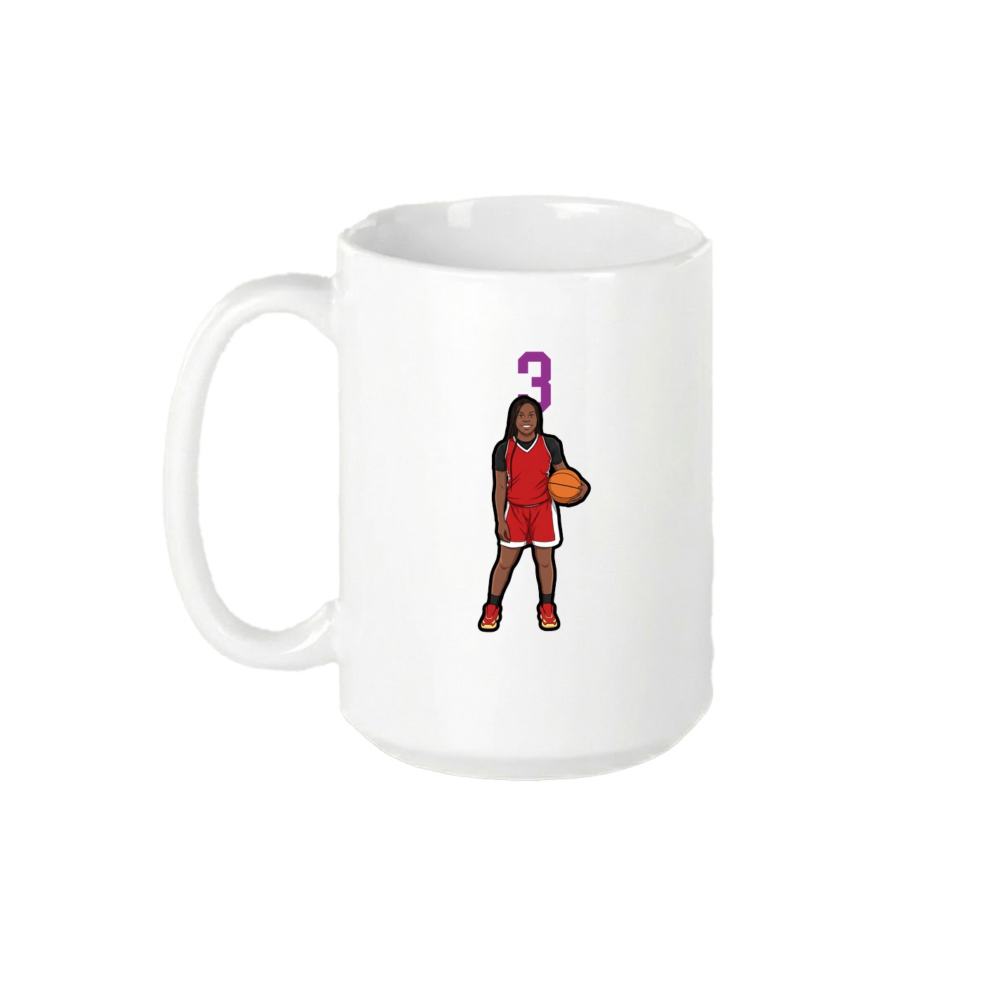 15oz Coffee Mug — Number Top in White