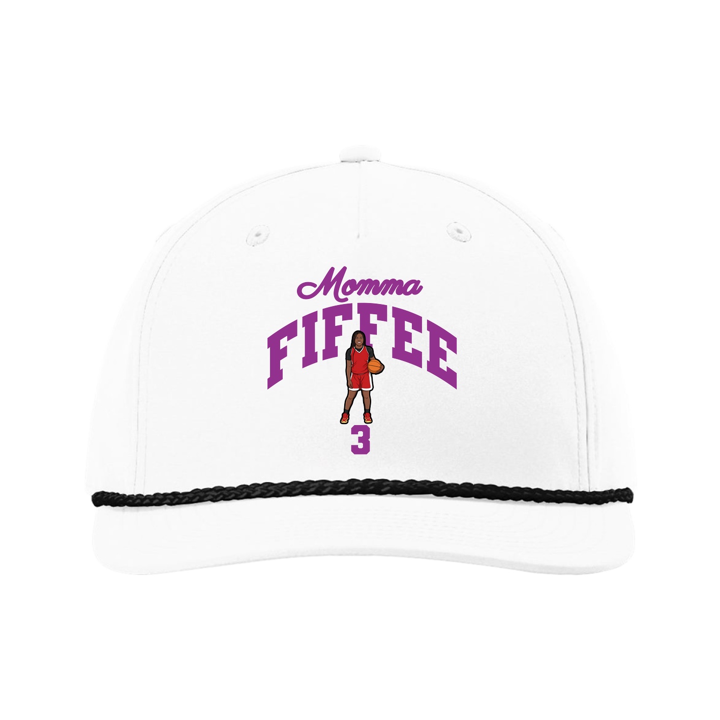 Five-Panel Classic Rope Cap — Mothers Day Arch in White