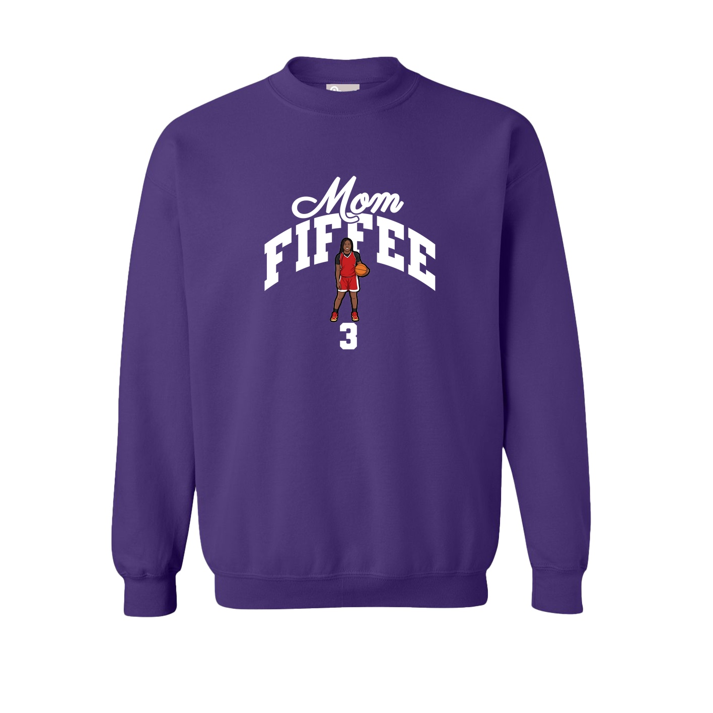 Fleece Crew — Mothers Day Arch in Purple