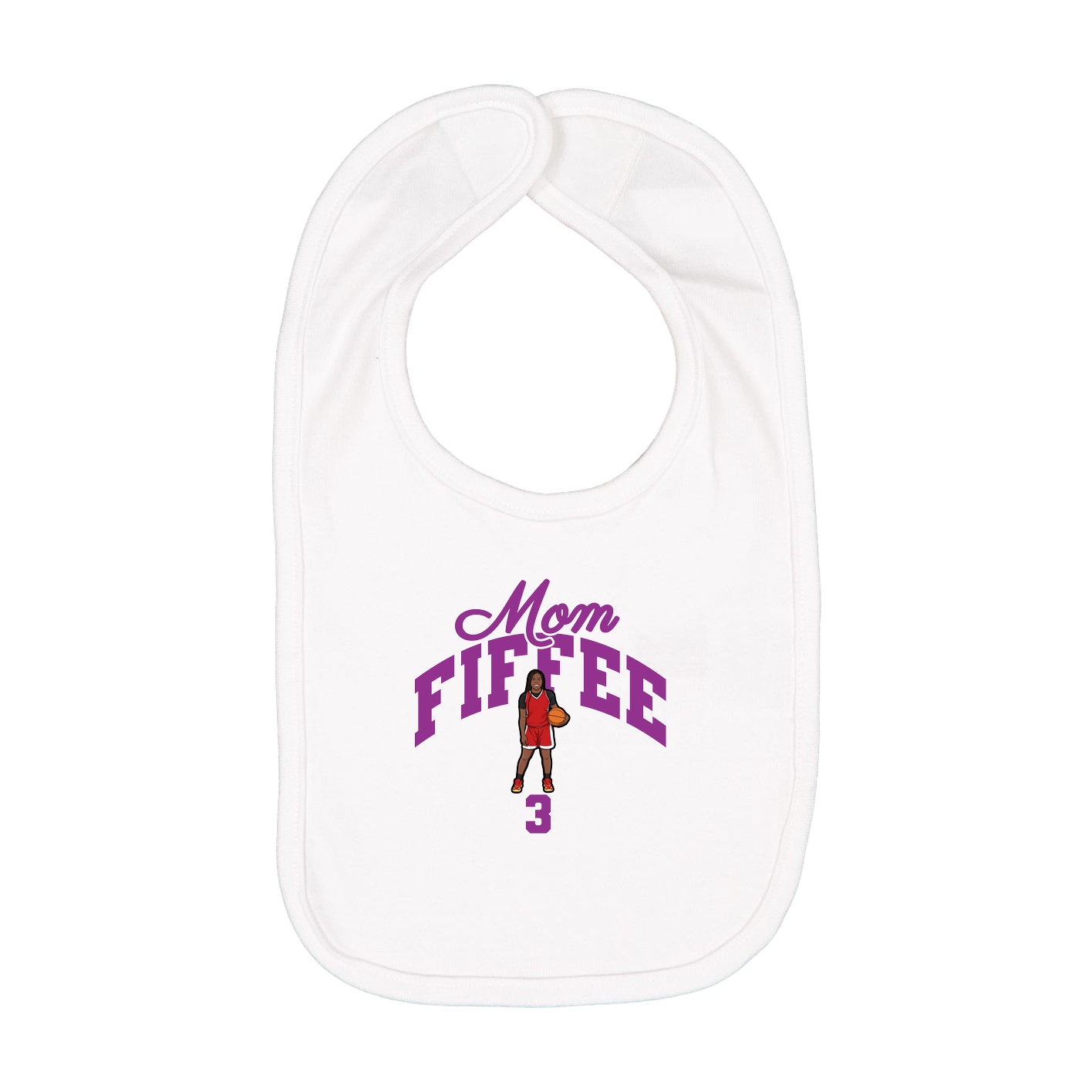 Infant Bib — Mothers Day Arch in White