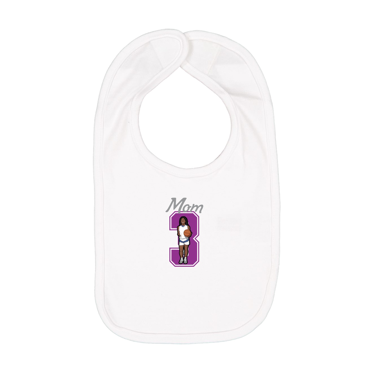 Infant Bib — Mothers Day Shirsey in White