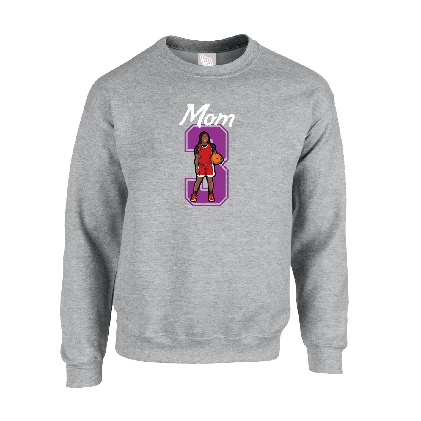 Fleece Crew — Mothers Day Shirsey in Grey