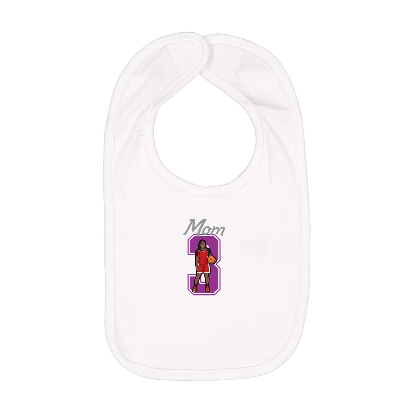 Infant Bib — Mothers Day Shirsey in White