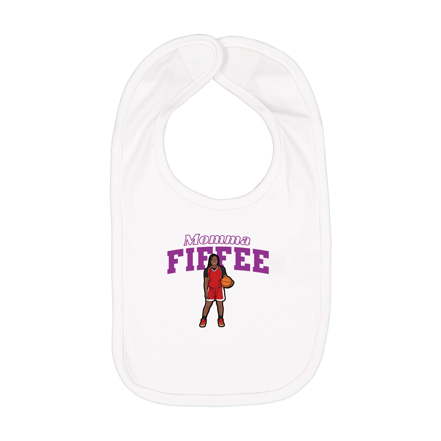 Infant Bib — Mothers Day Block in White