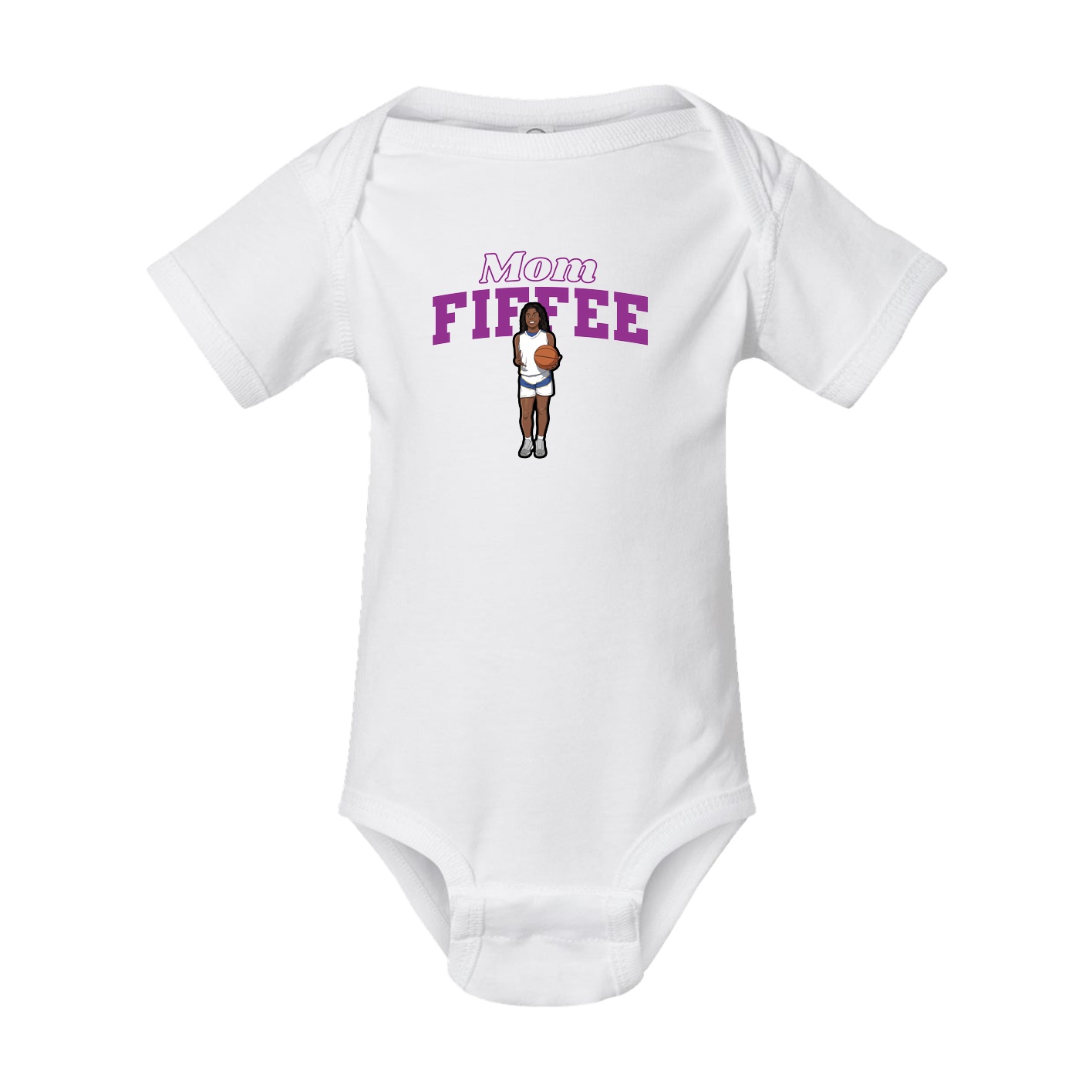 Baby Onesie — Mothers Day Block in White