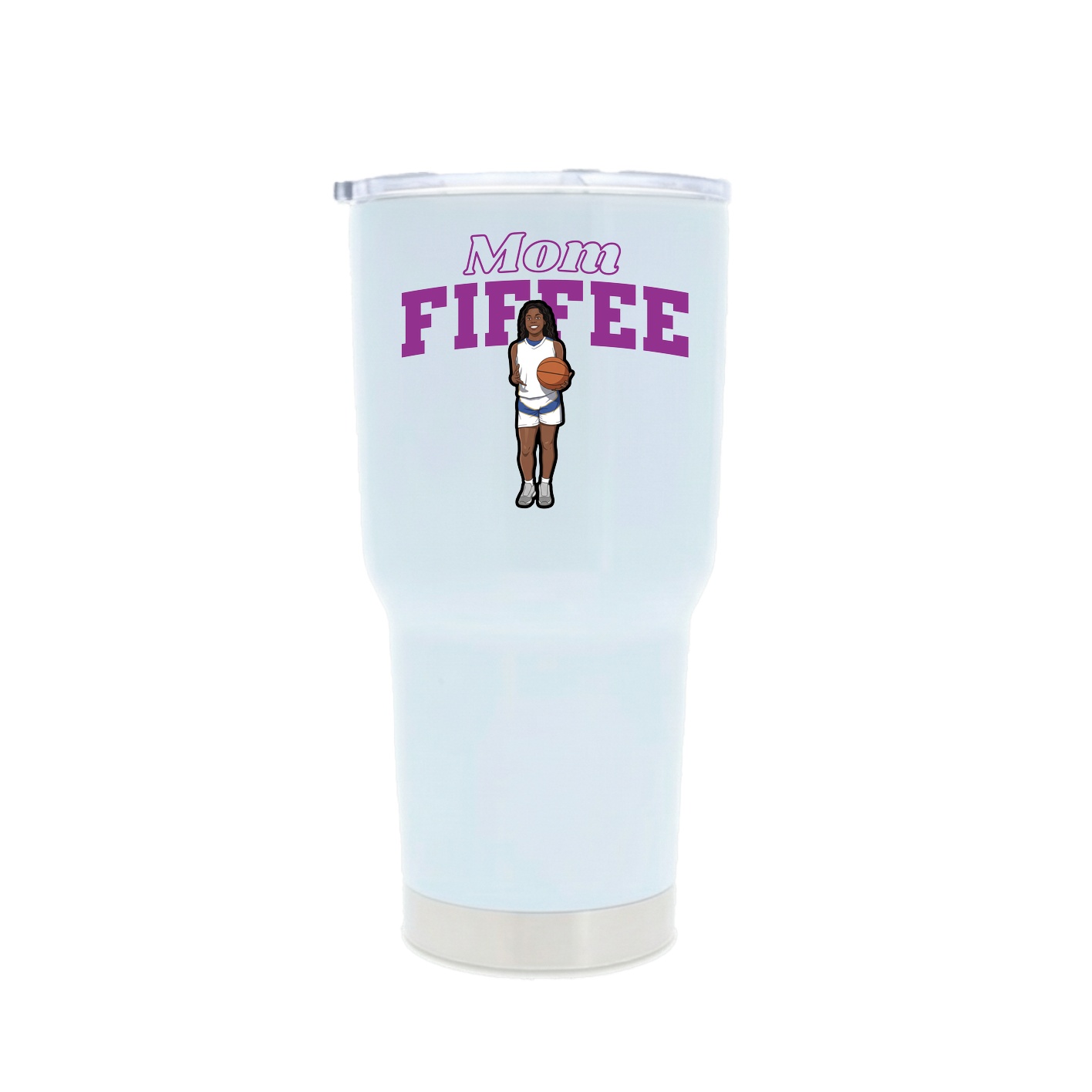 30oz Stainless Steel Tumbler — Mothers Day Block in White