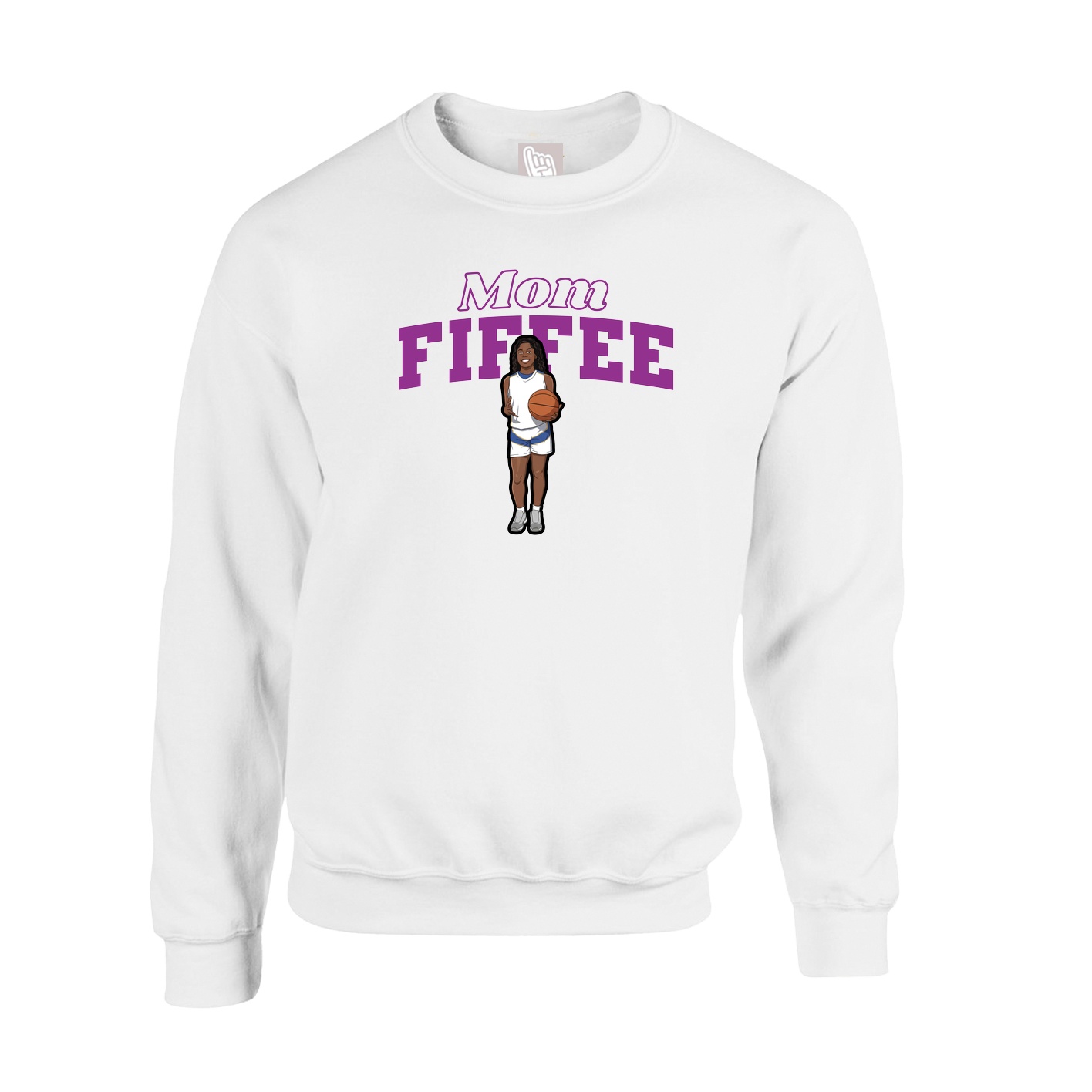 Fleece Crew — Mothers Day Block in White