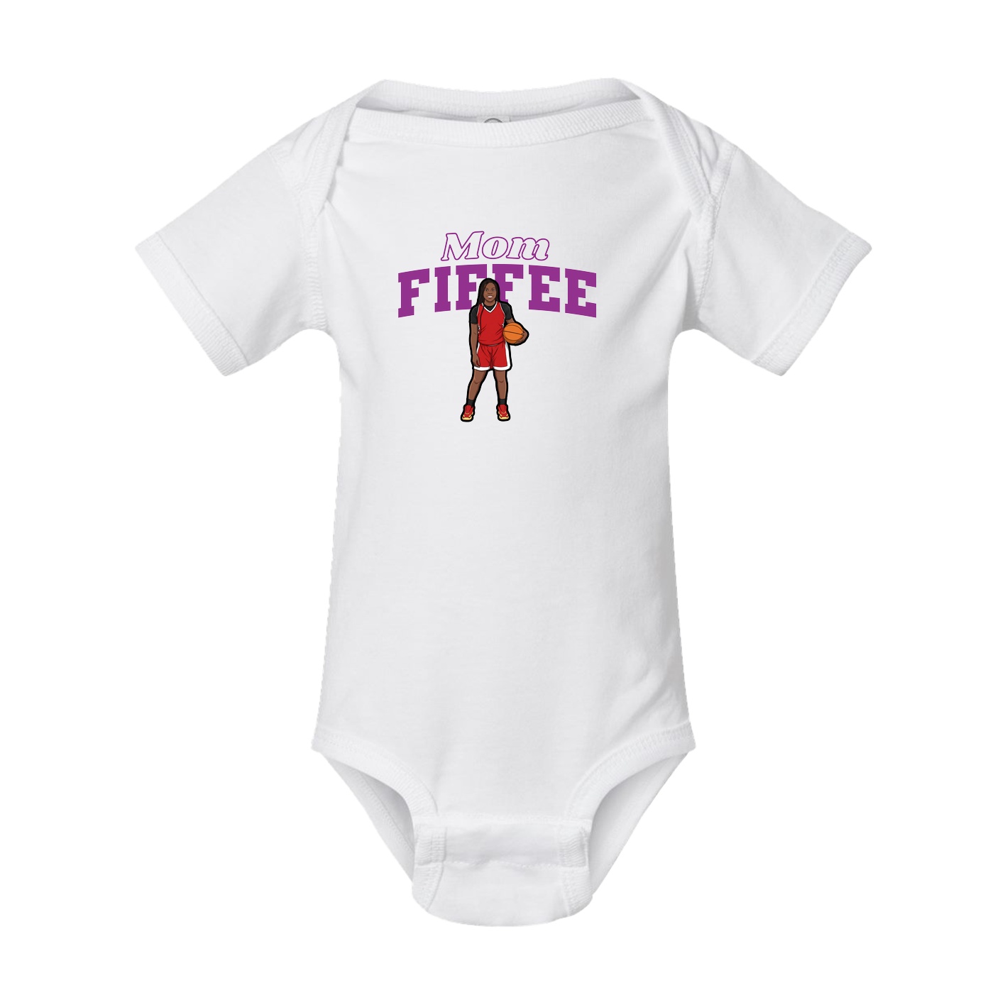 Baby Onesie — Mothers Day Block in White