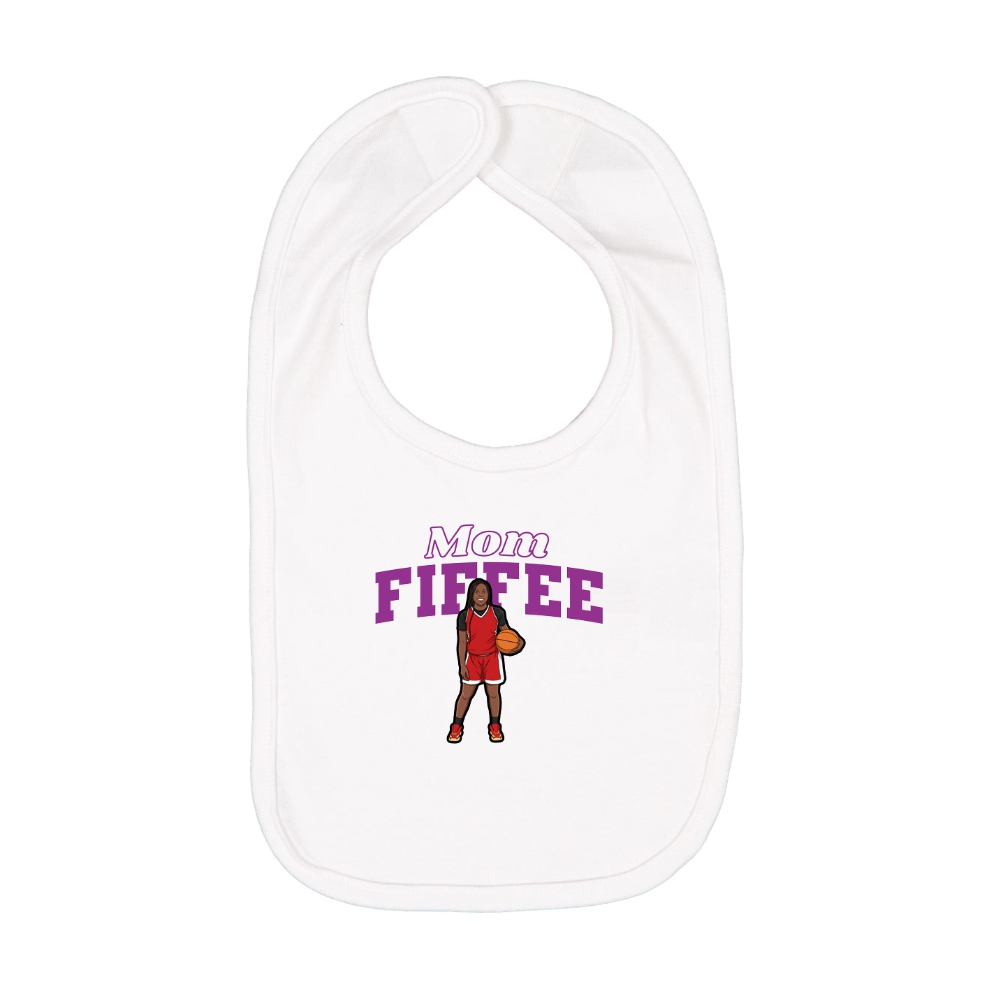 Infant Bib — Mothers Day Block in White