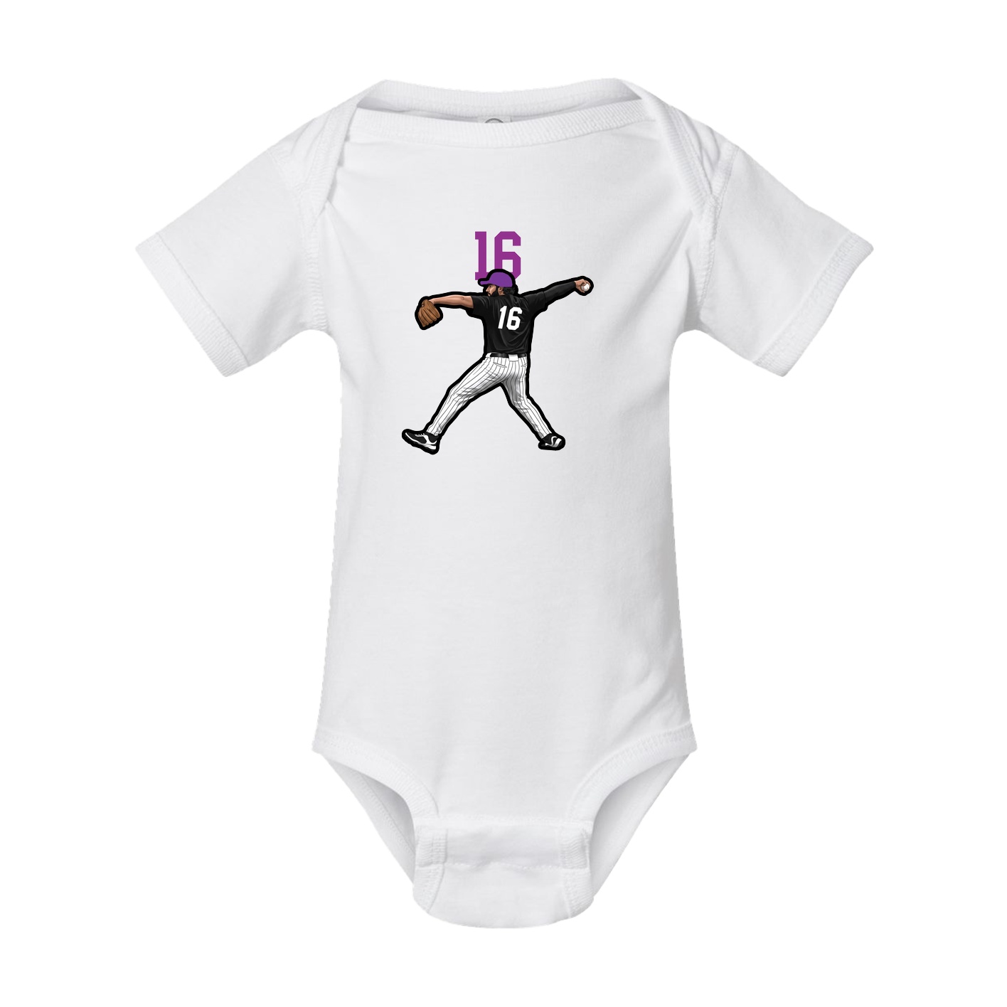 Baby Onesie — Number Top in White