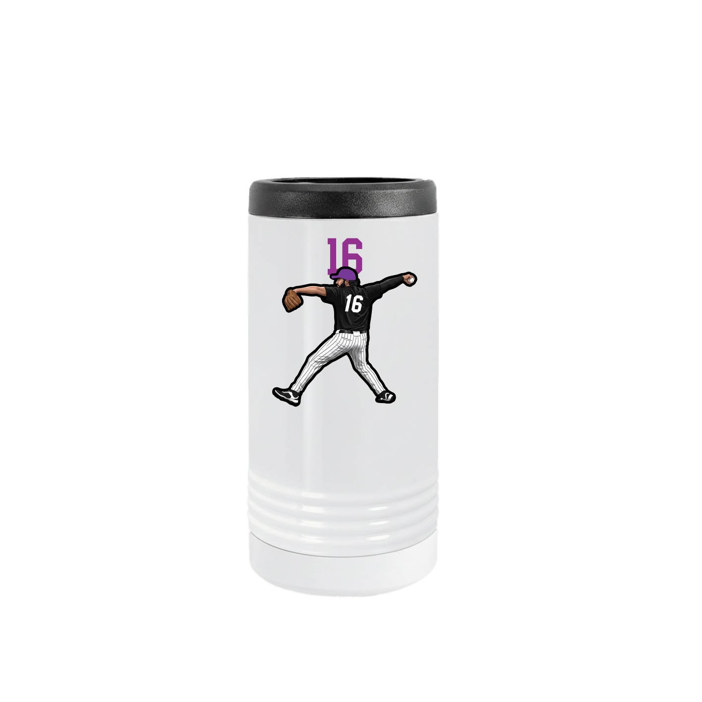 Slim Beverage Holder — Number Top in White