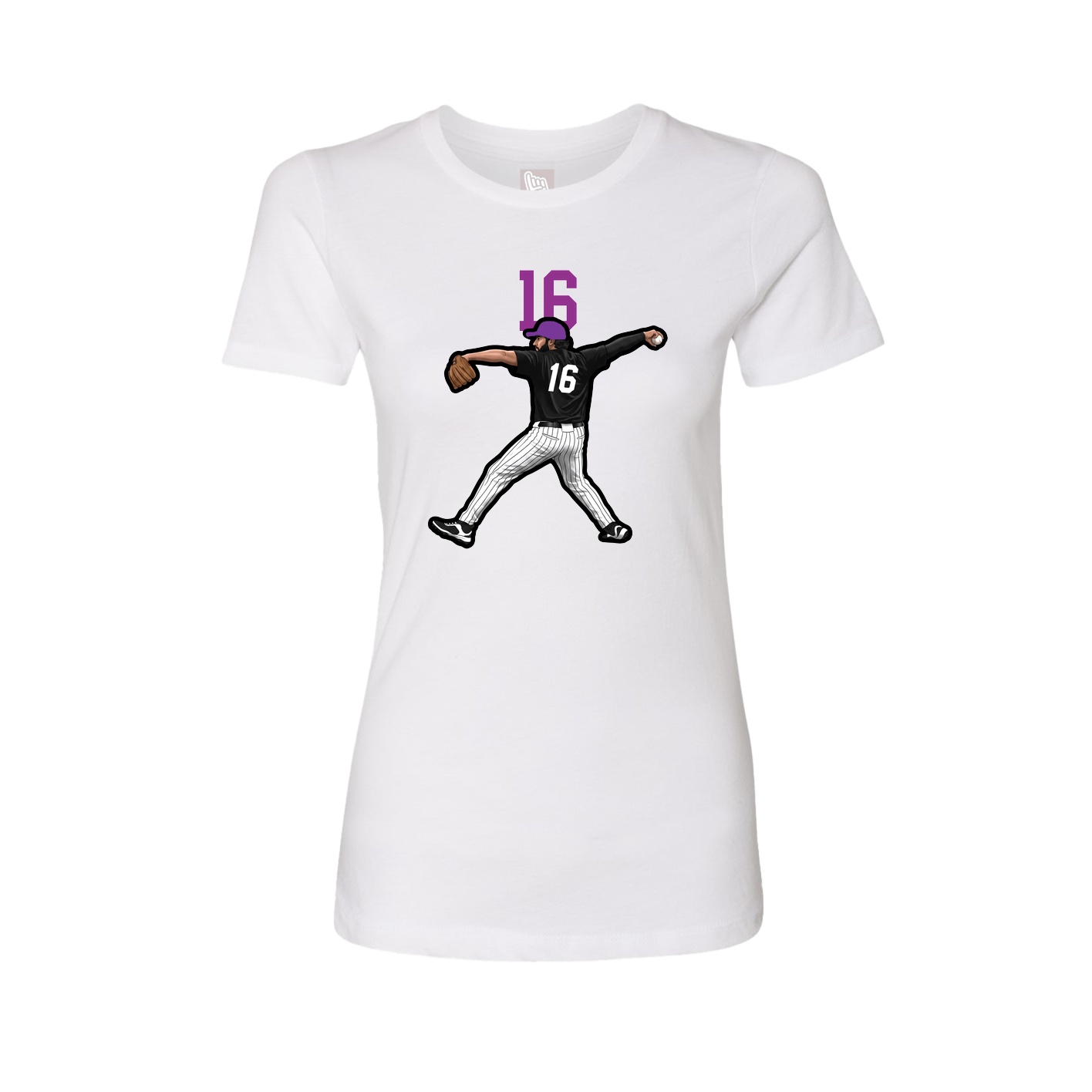 Womens Tee — Number Top in White