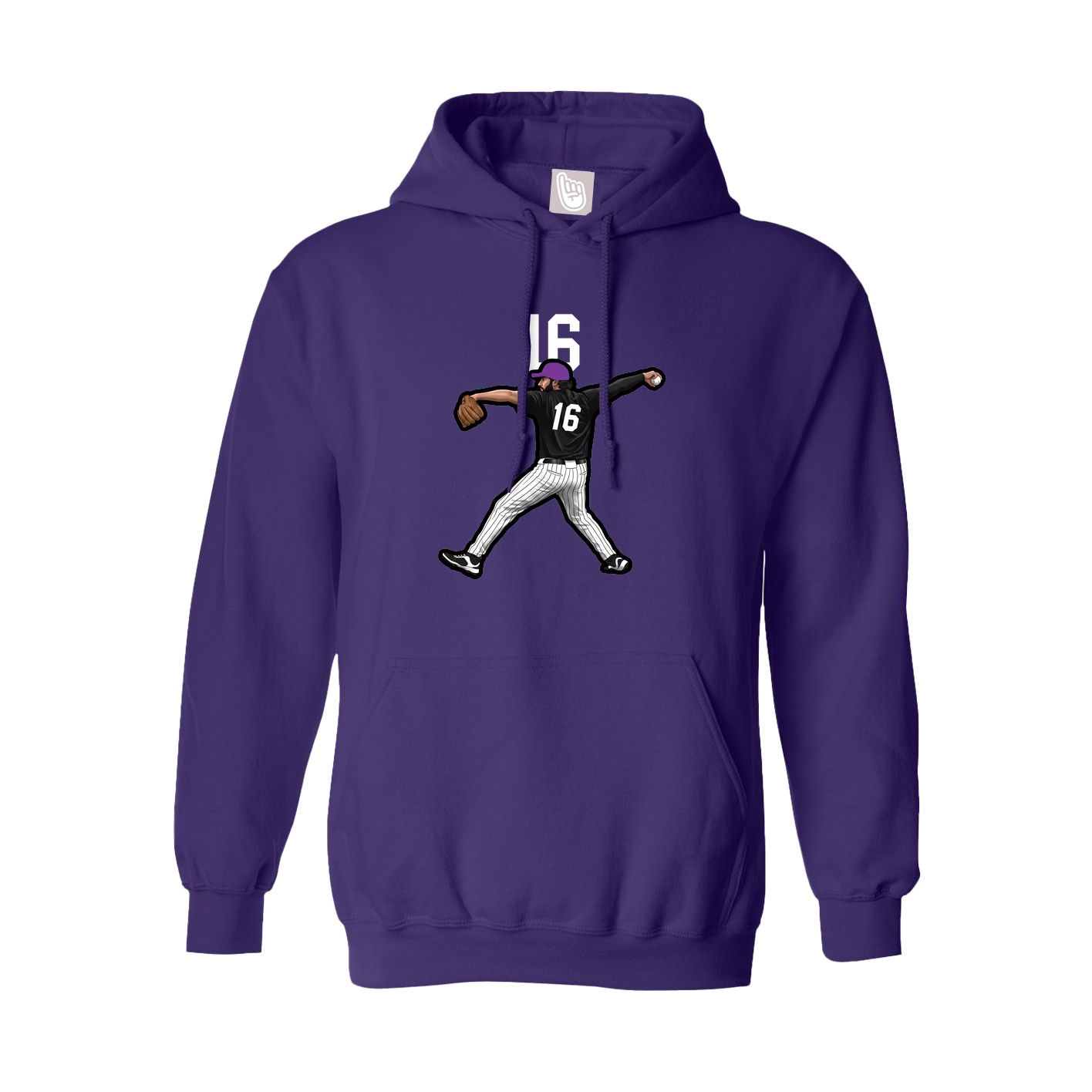 Hoodie — Number Top in Purple