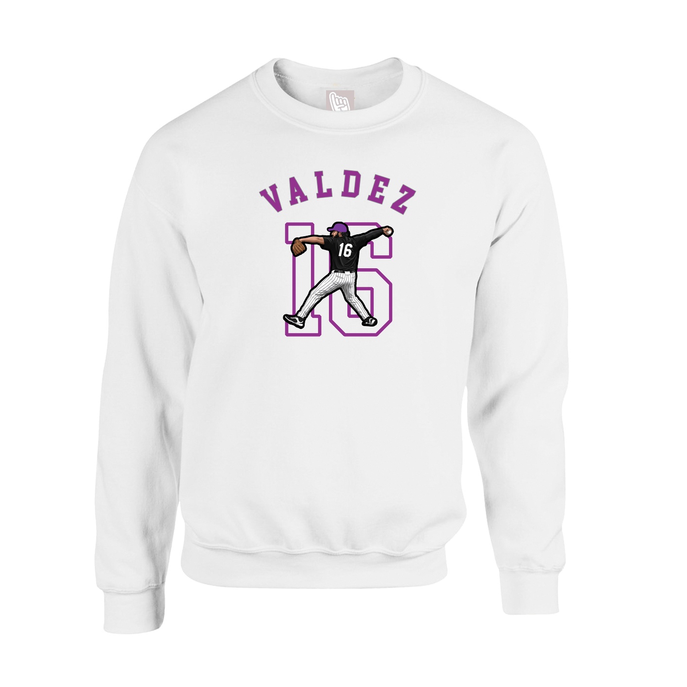 Fleece Crew — Shirsey Arch in White