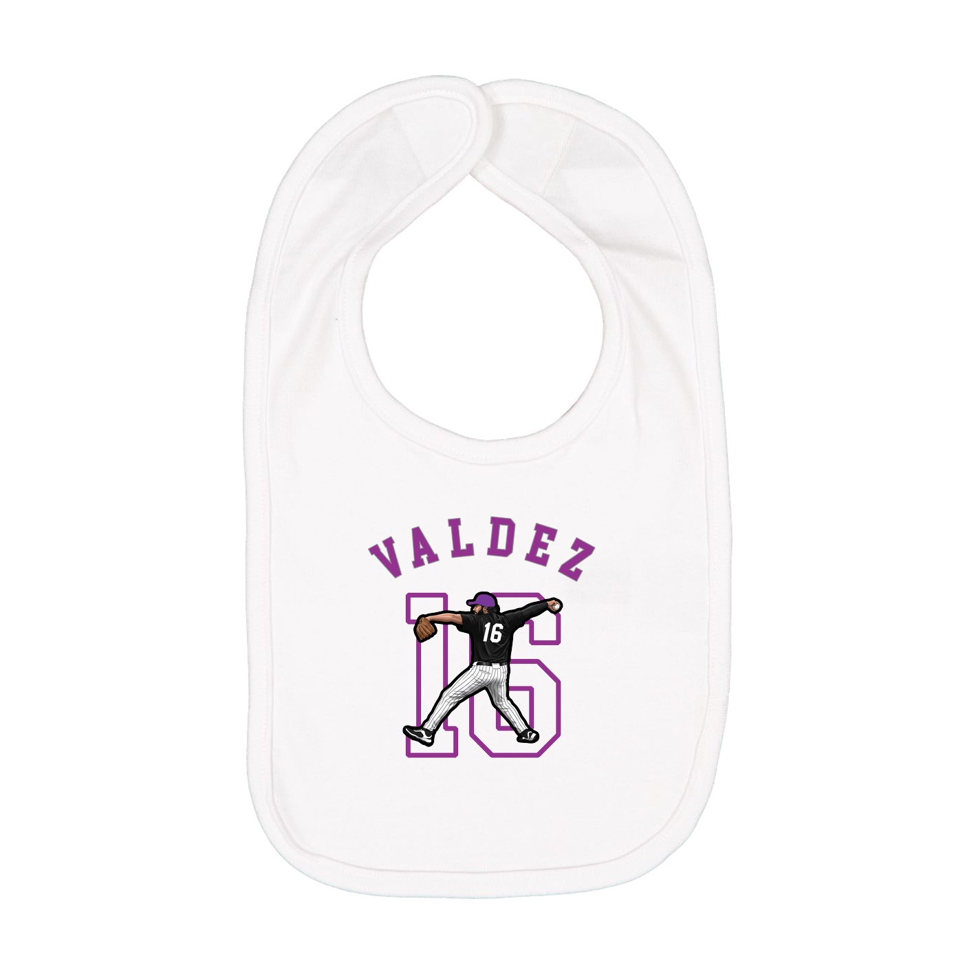 Infant Bib — Shirsey Arch in White