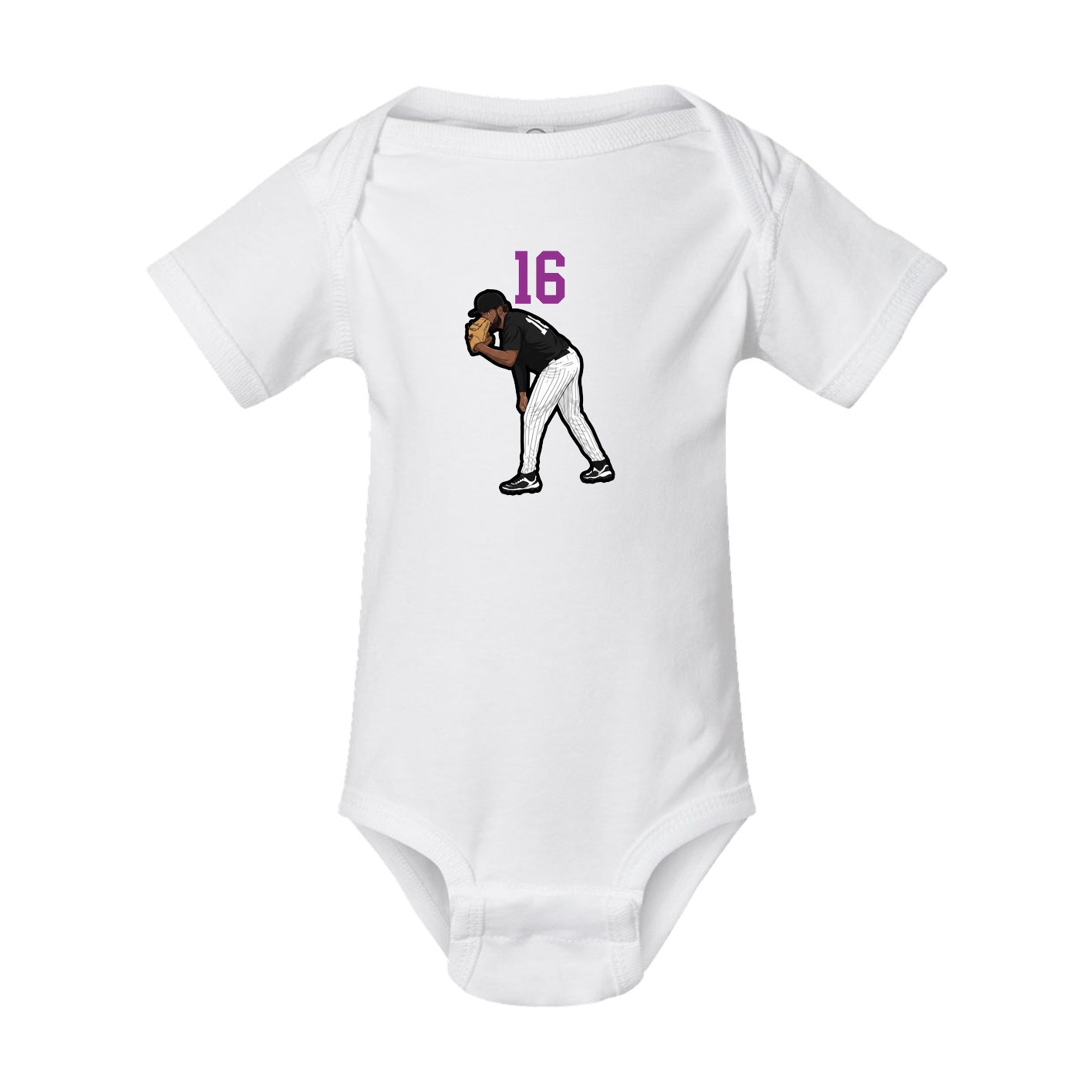 Baby Onesie — Number Top in White