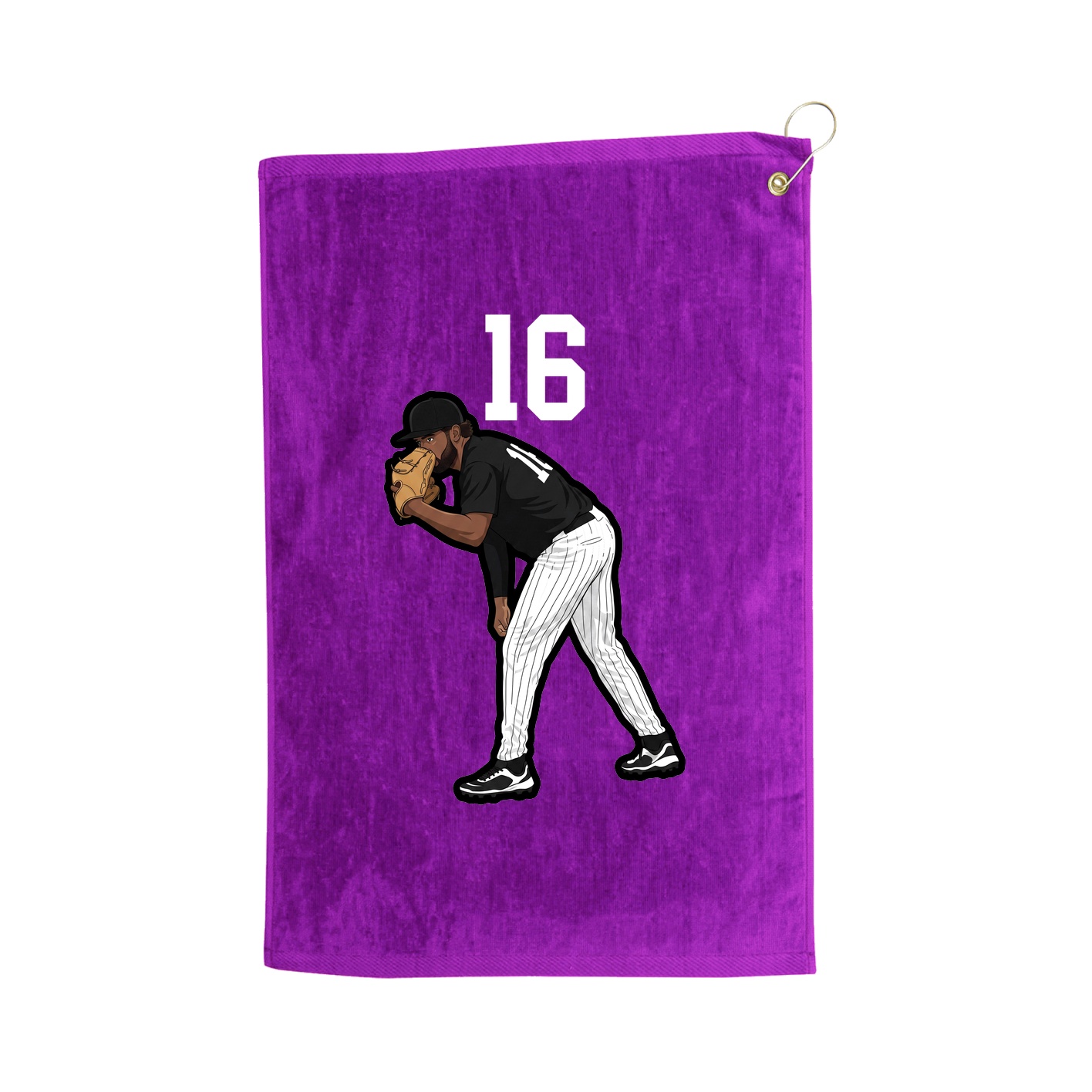 Golf Towel — Number Top in Purple