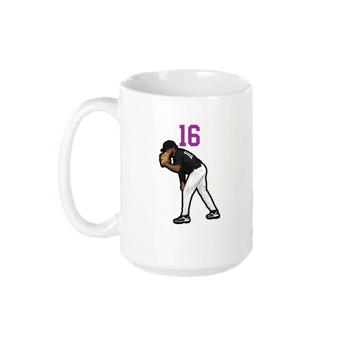 15oz Coffee Mug — Number Top in White