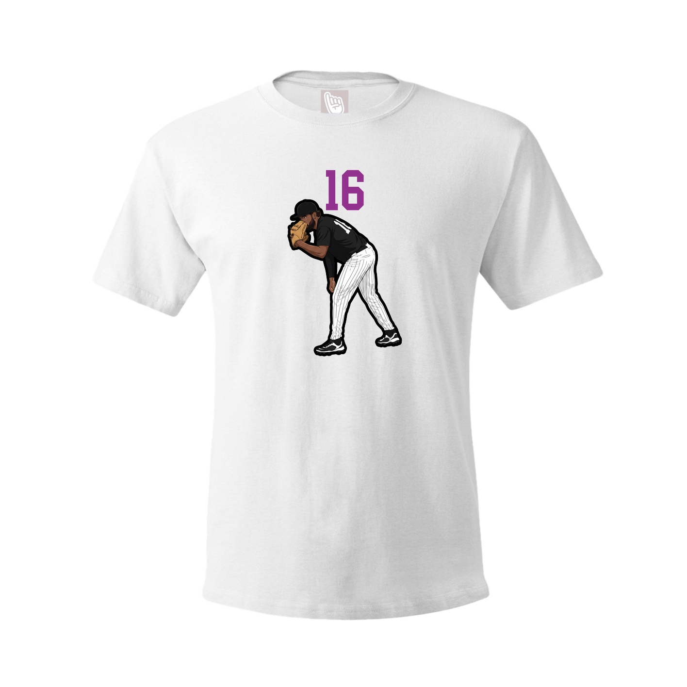 Youth Tee — Number Top in White