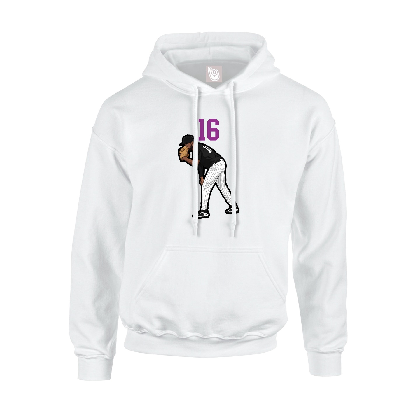 Hoodie — Number Top in White