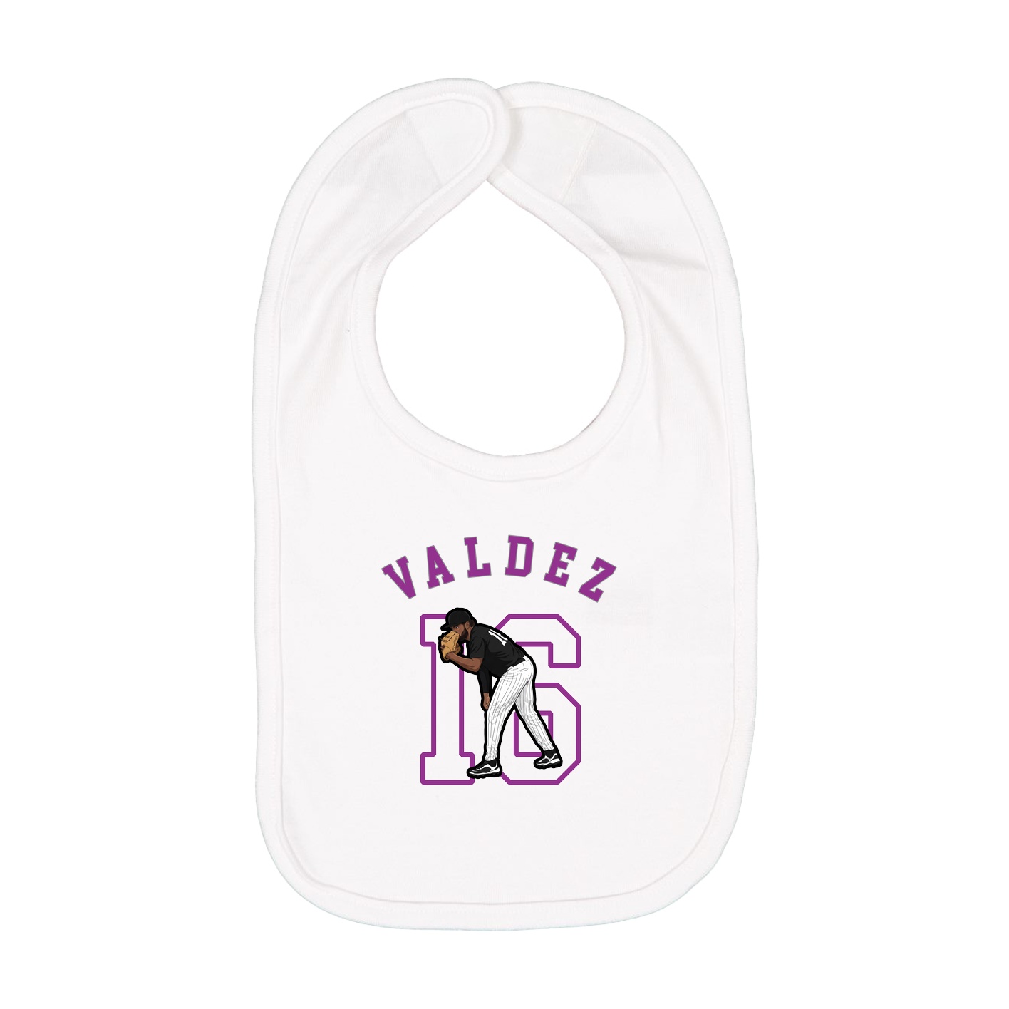 Infant Bib — Shirsey Arch in White