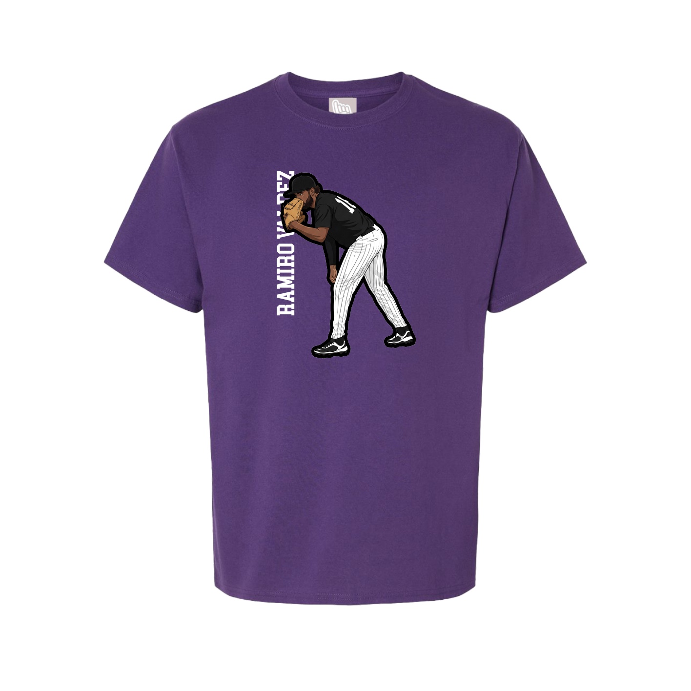 Tee — Name Vertical in Purple