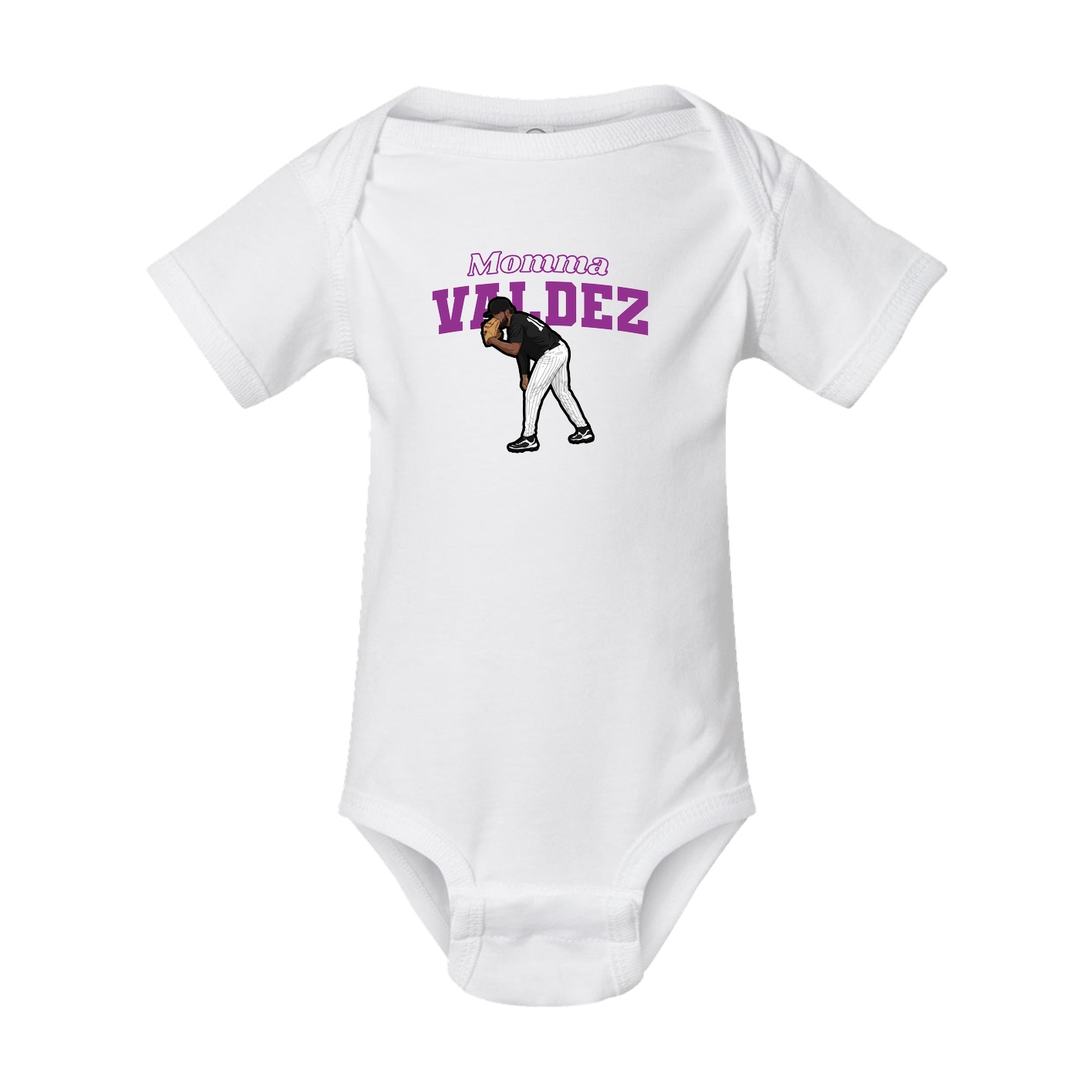 Baby Onesie — Mothers Day Block in White