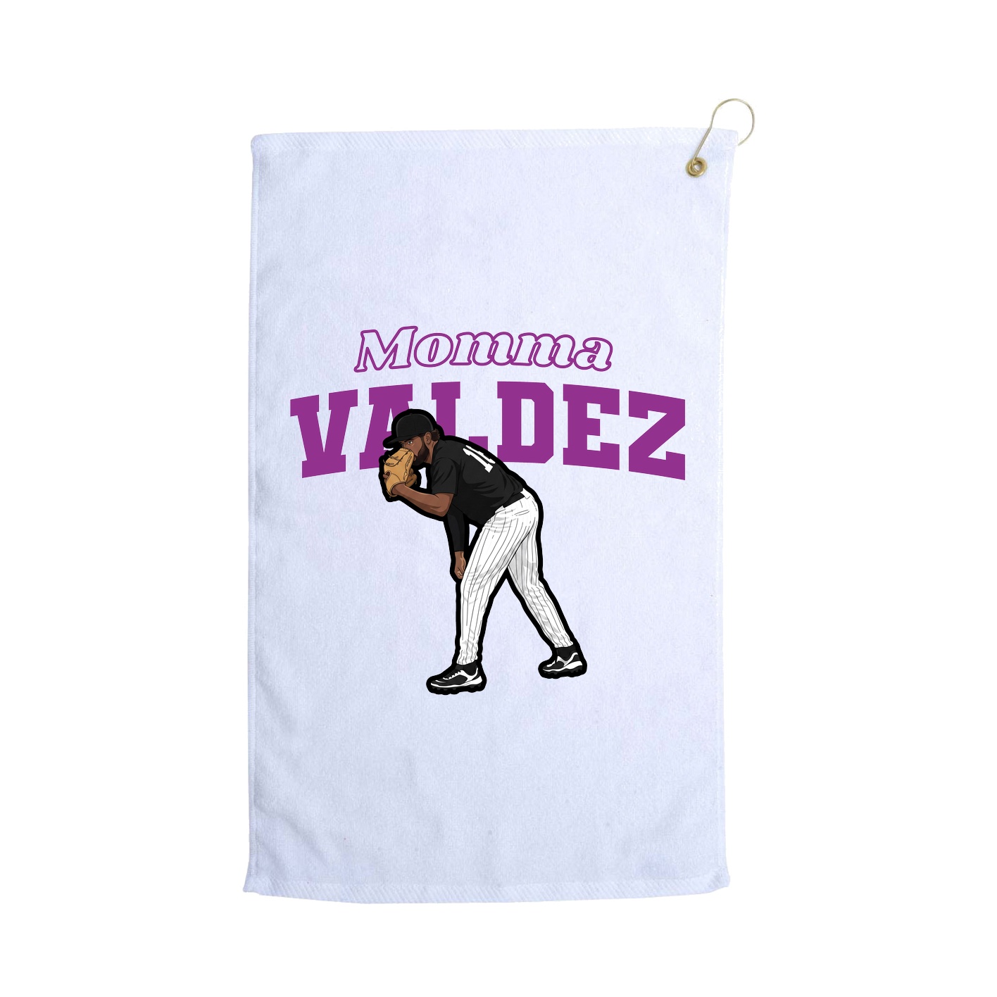 Golf Towel — Mothers Day Block in White